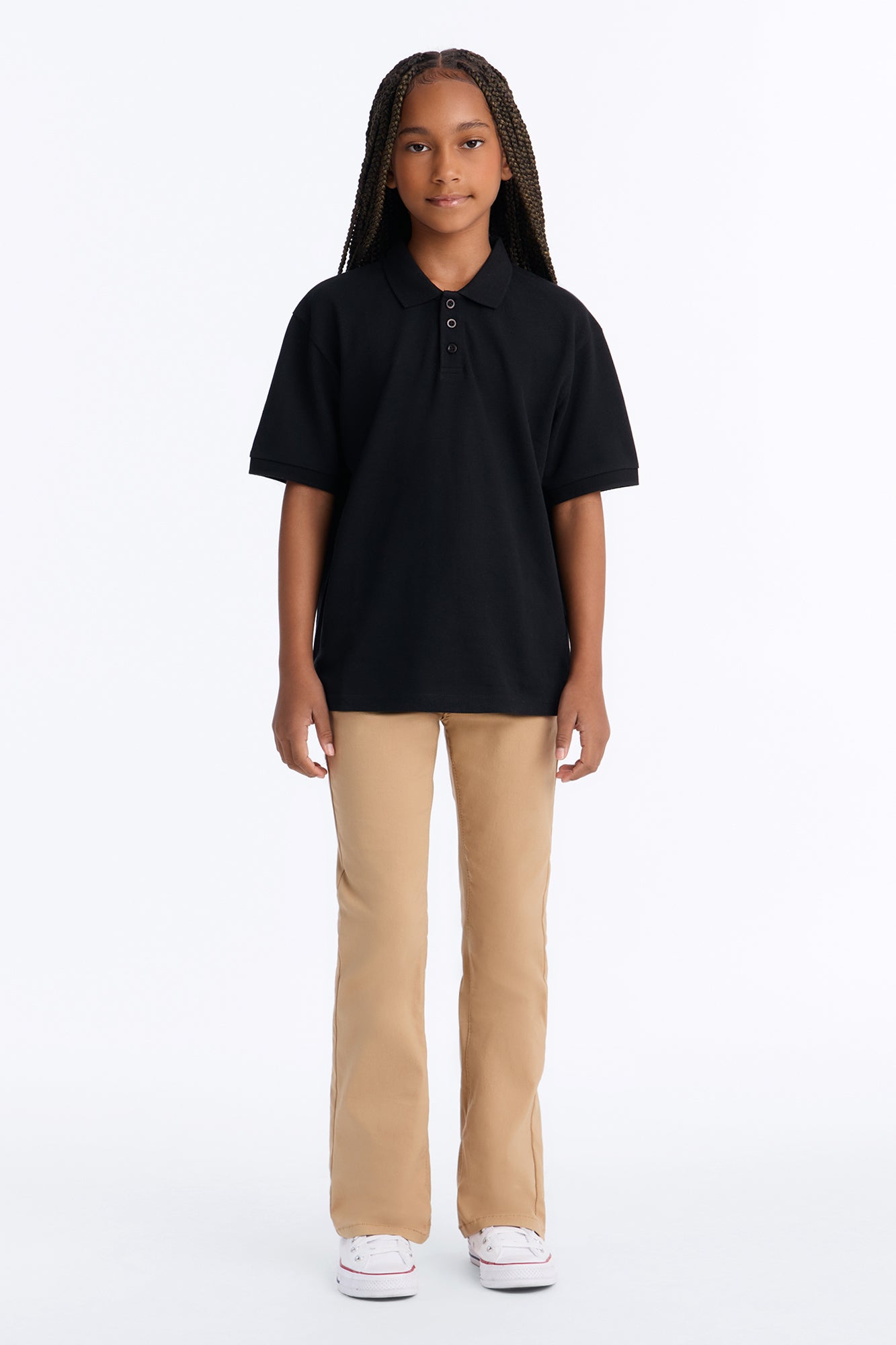 Mini Uniform Pique Polo - Black