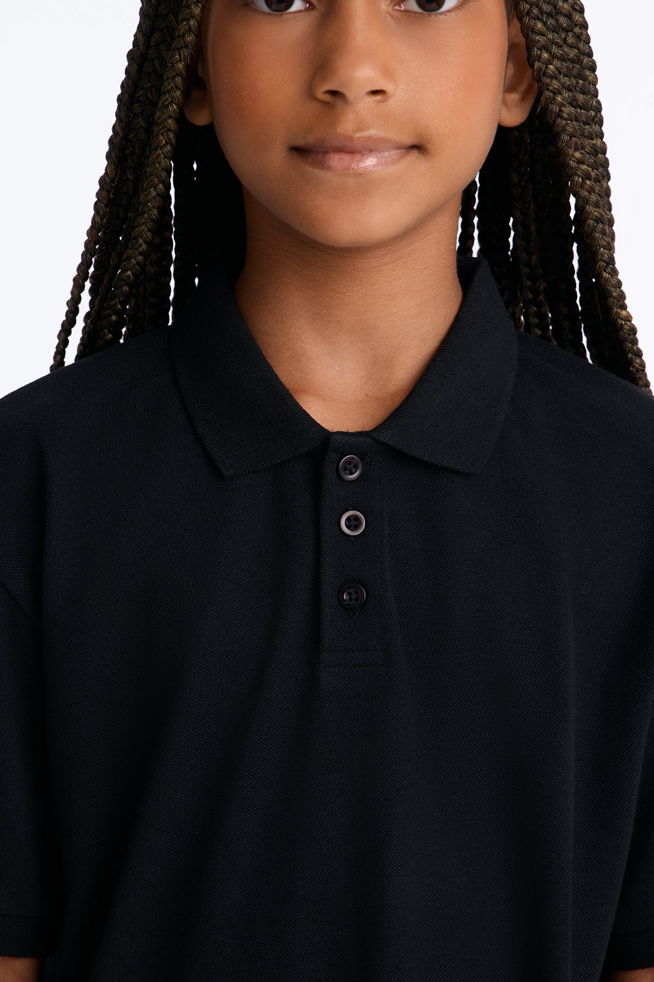 Mini Uniform Pique Polo - Black