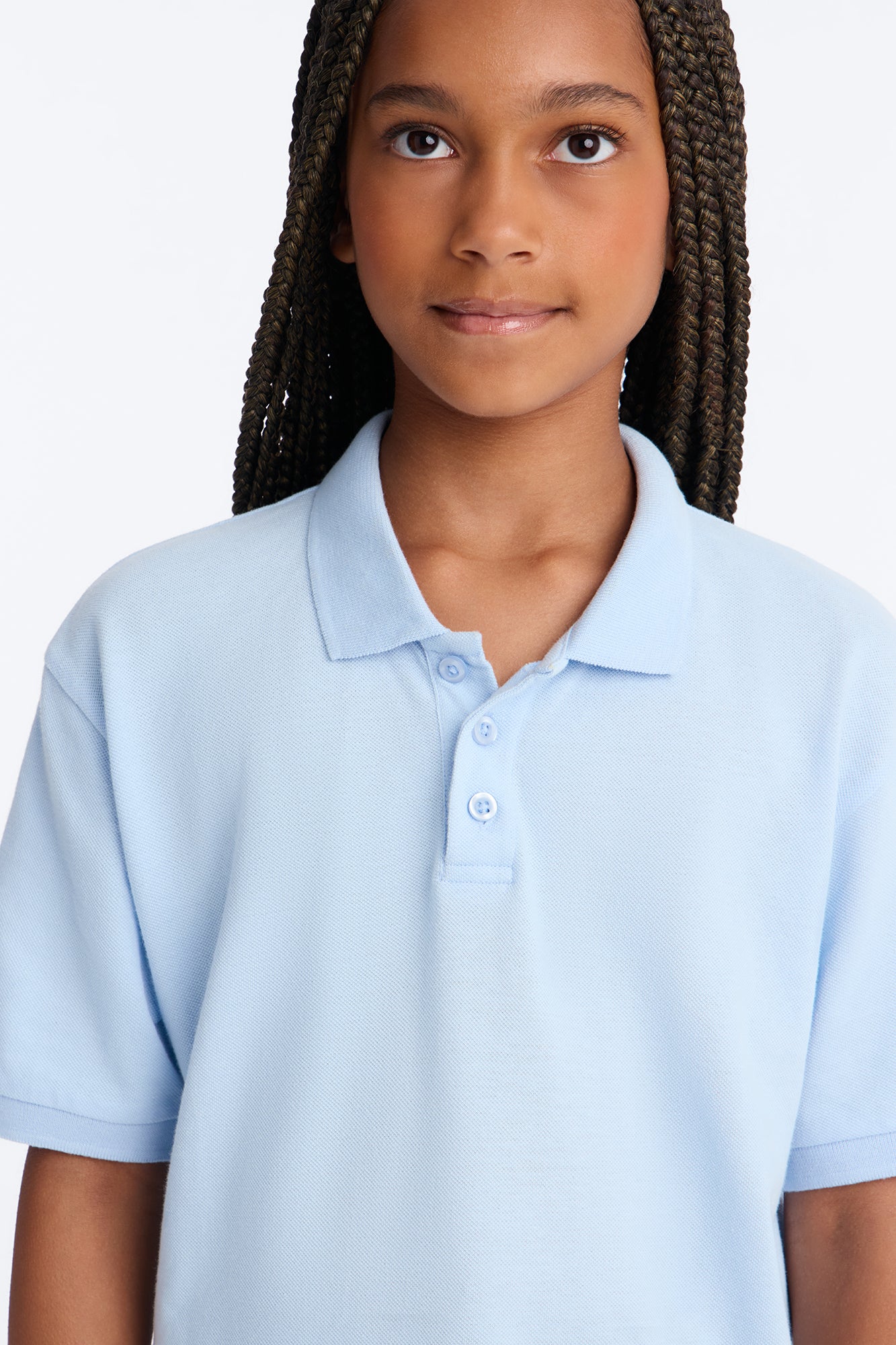 Mini Uniform Pique Polo - Light Blue