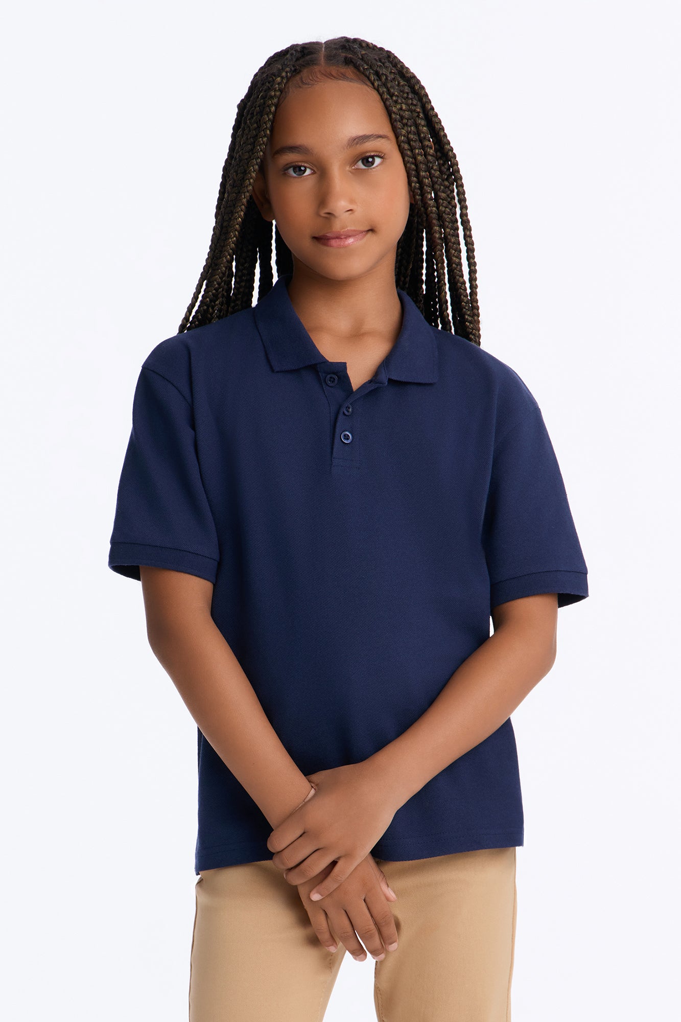 Mini Uniform Pique Polo - Navy