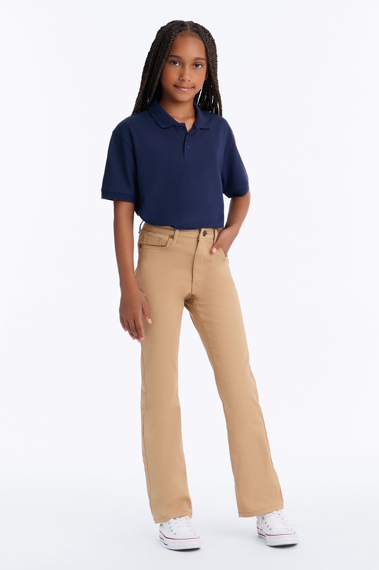 Mini Uniform Pique Polo - Navy