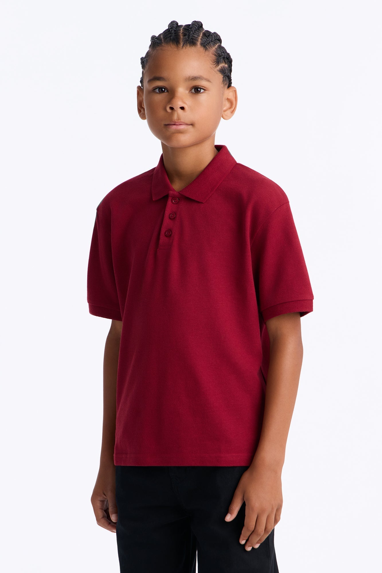 Mini Uniform Pique Polo - Red