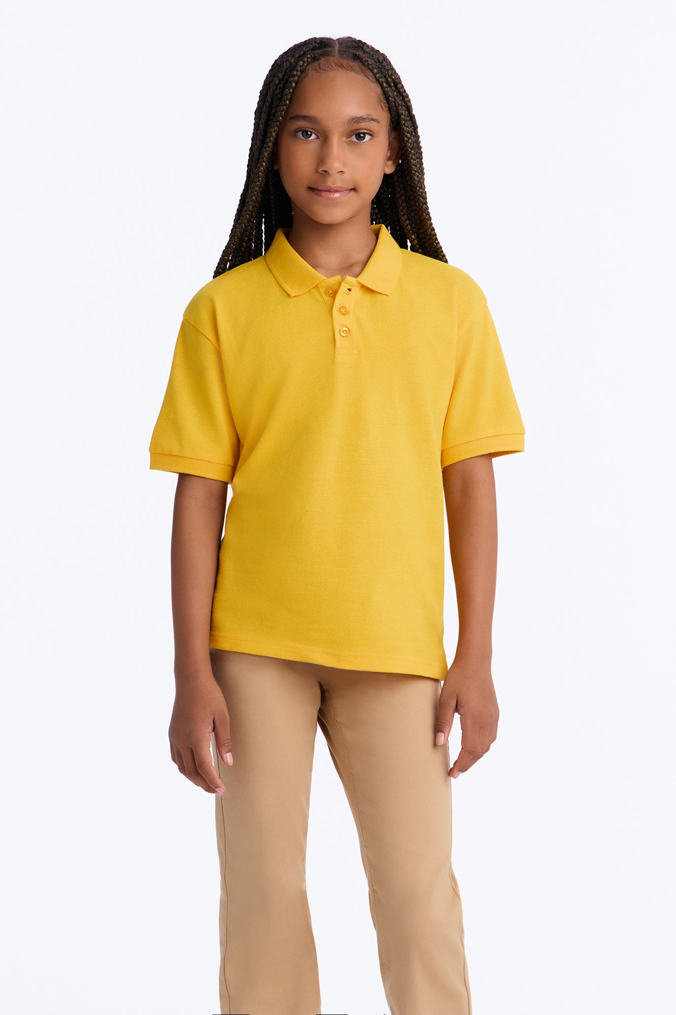 Mini Uniform Pique Polo - Yellow