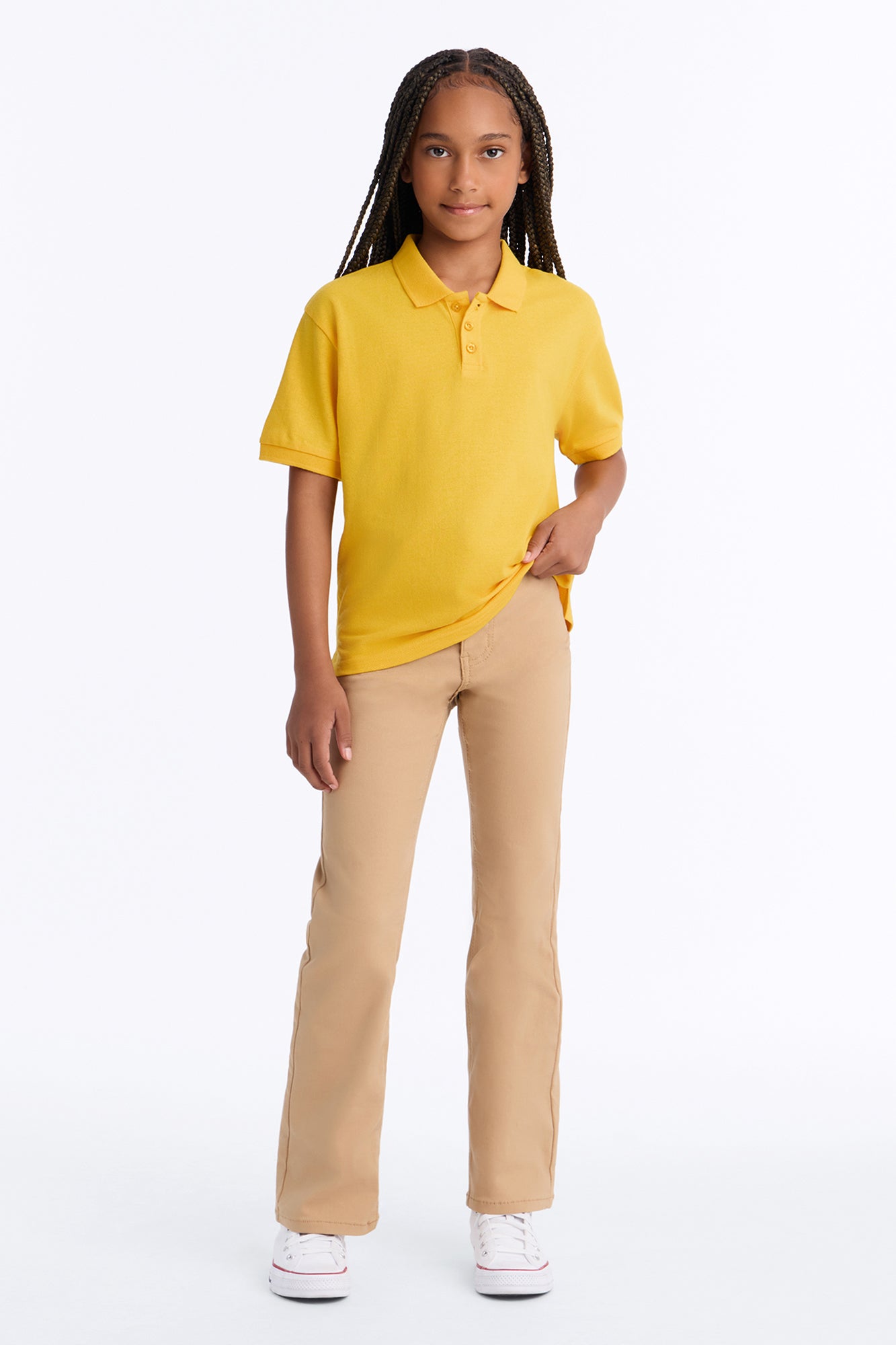 Mini Uniform Pique Polo - Yellow