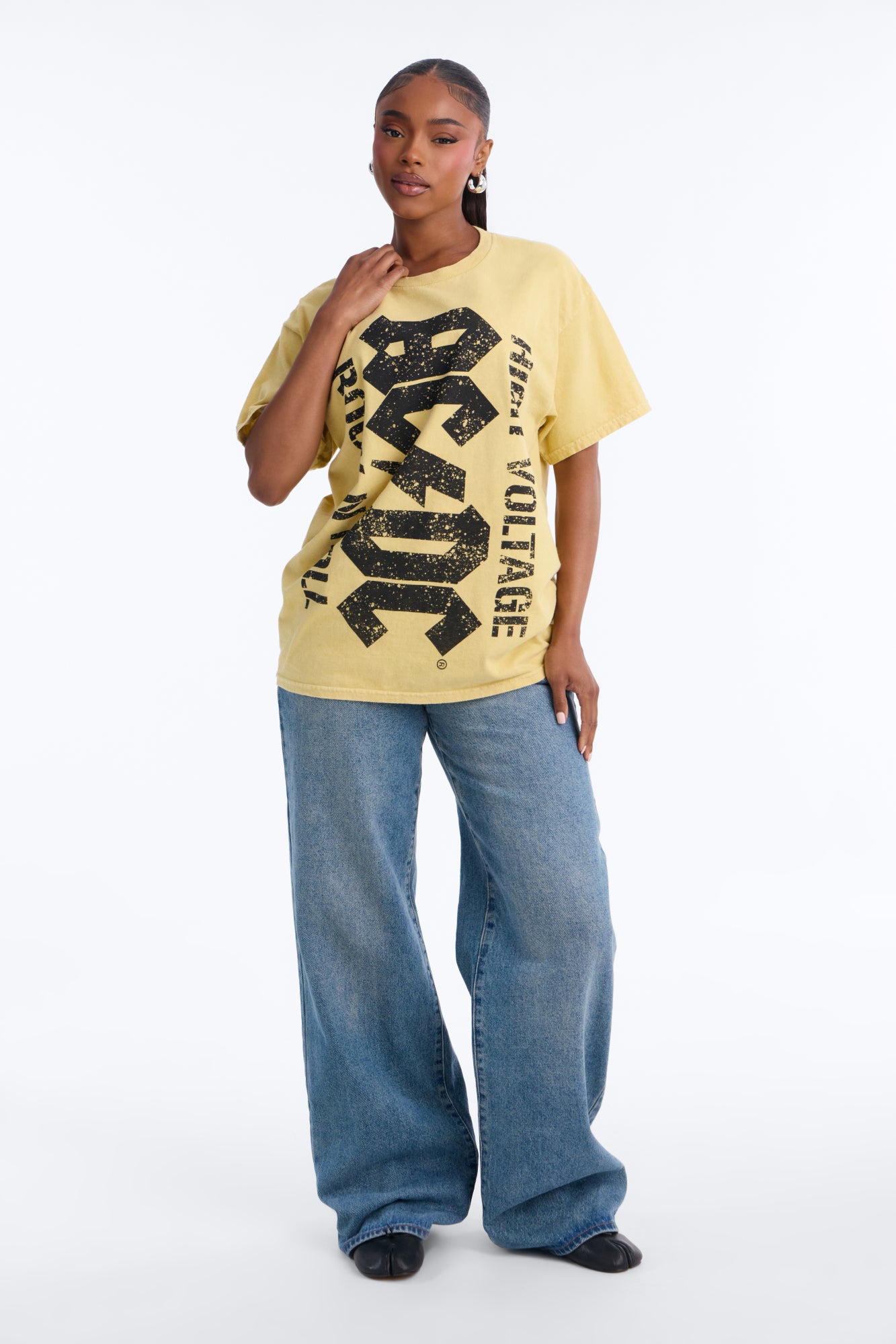 High Voltage ACDC Tshirt - Yellow