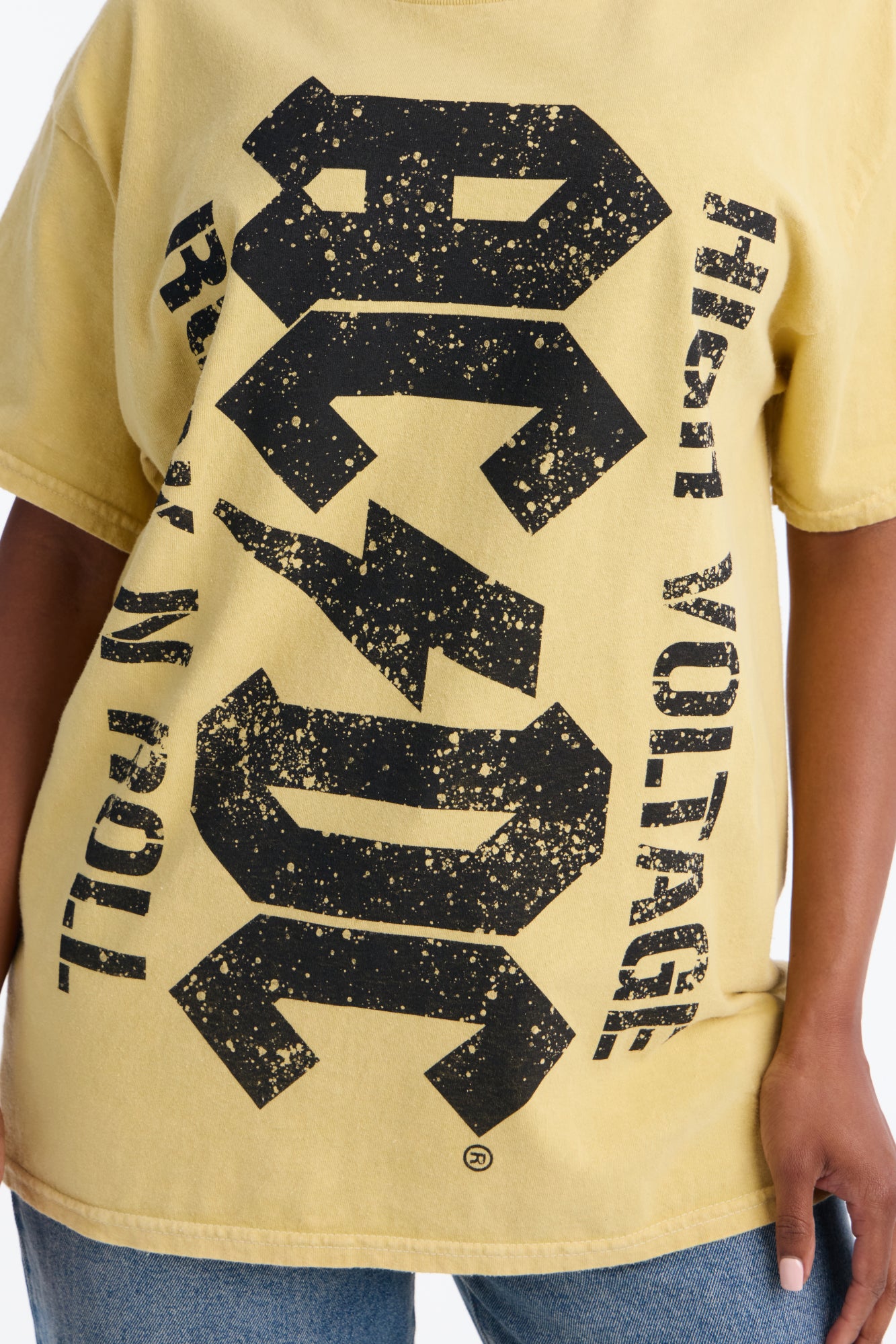 High Voltage ACDC Tshirt - Yellow