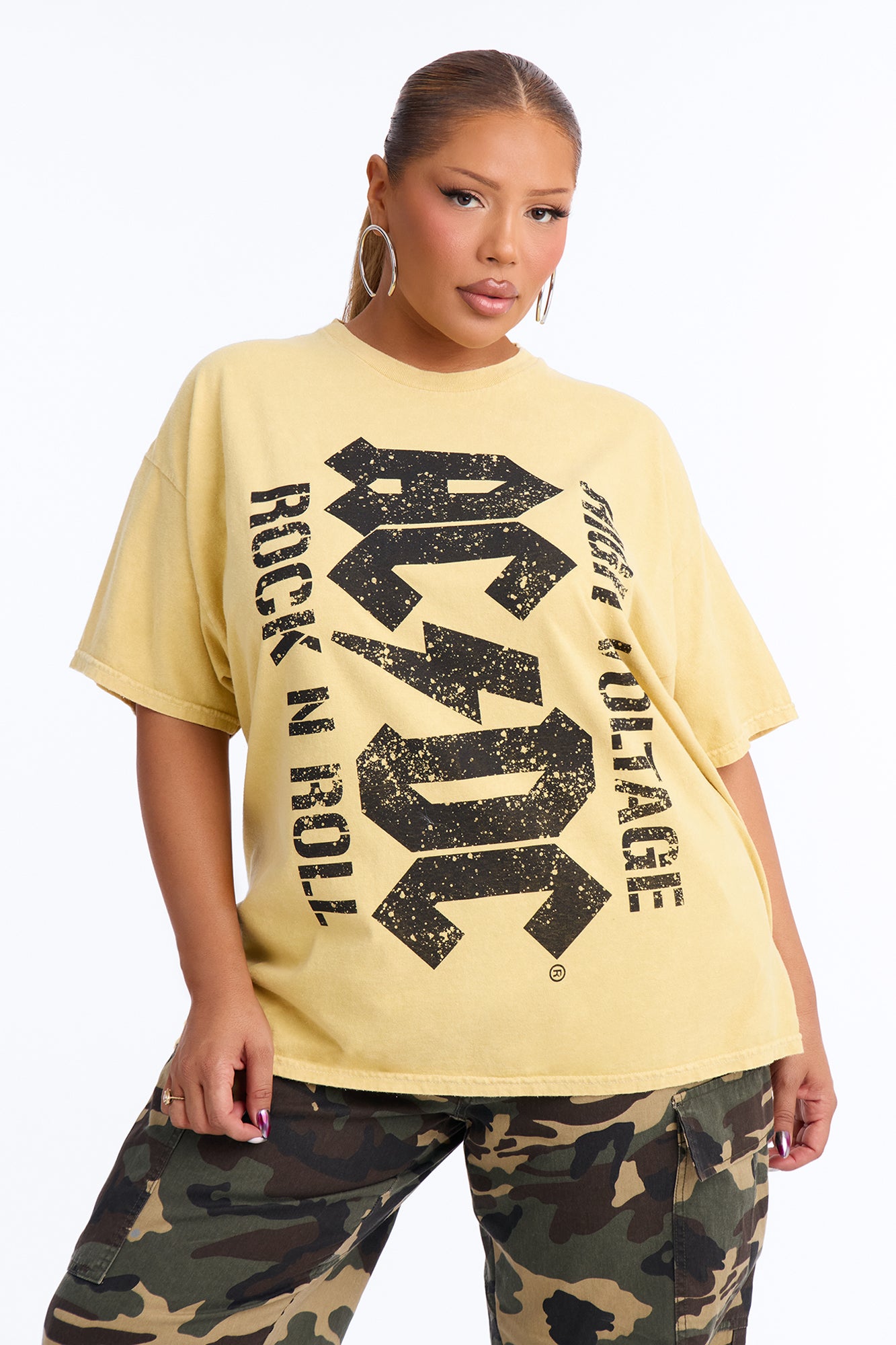 High Voltage ACDC Tshirt - Yellow