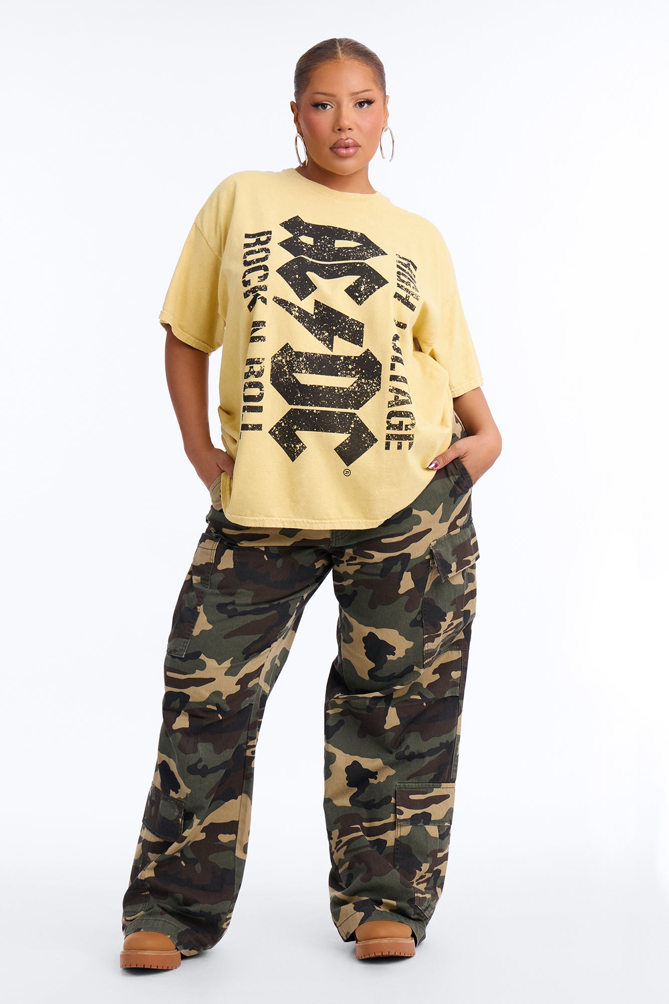 High Voltage ACDC Tshirt - Yellow