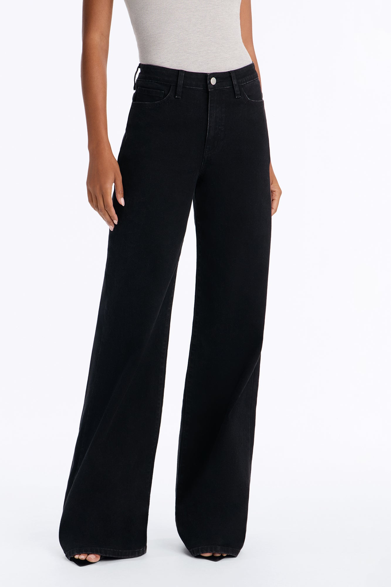 Tall Chasing Thrills Stretch Wide Leg Jeans - Black Wash