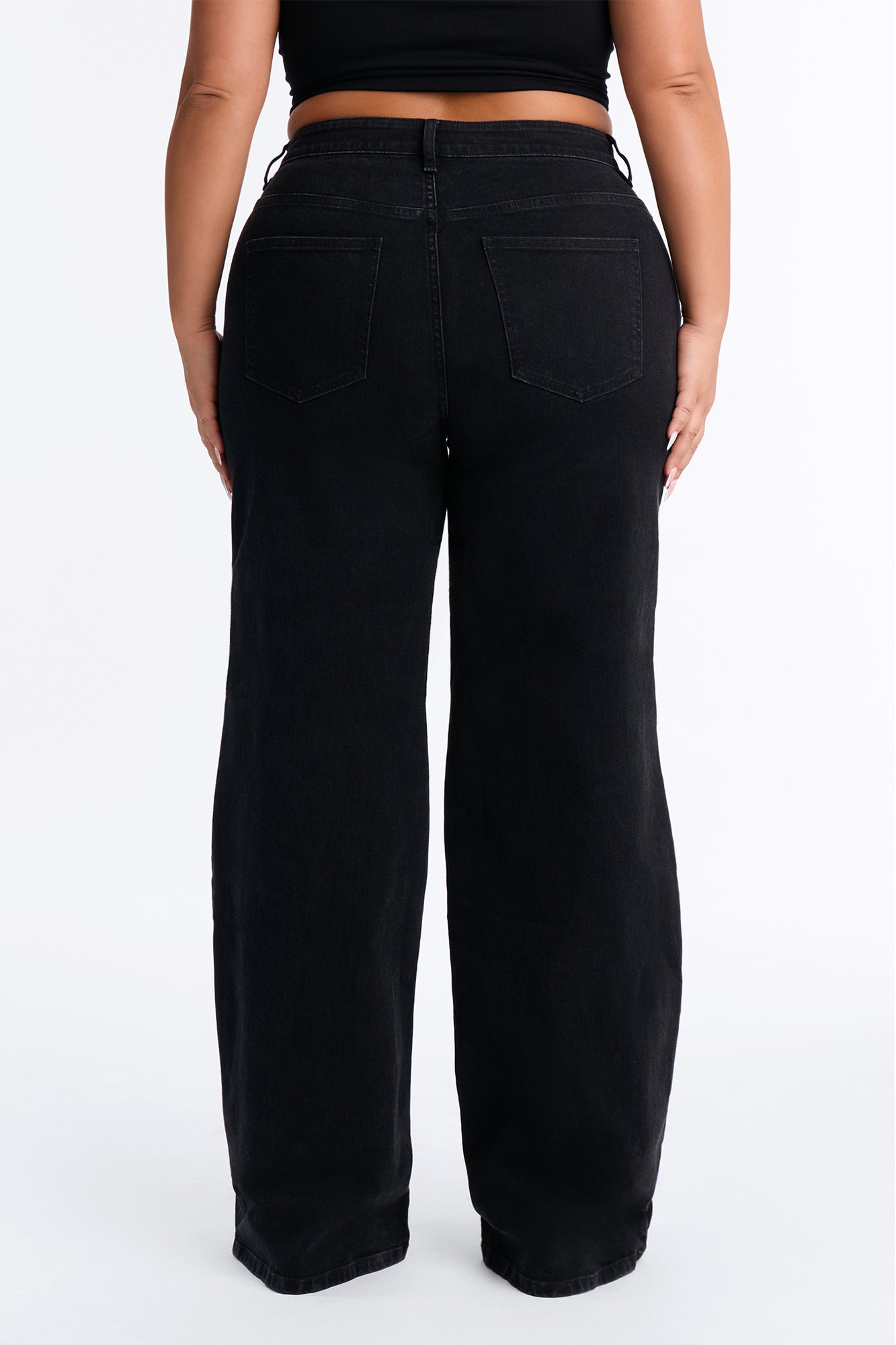 Tall Chasing Thrills Stretch Wide Leg Jeans - Black Wash