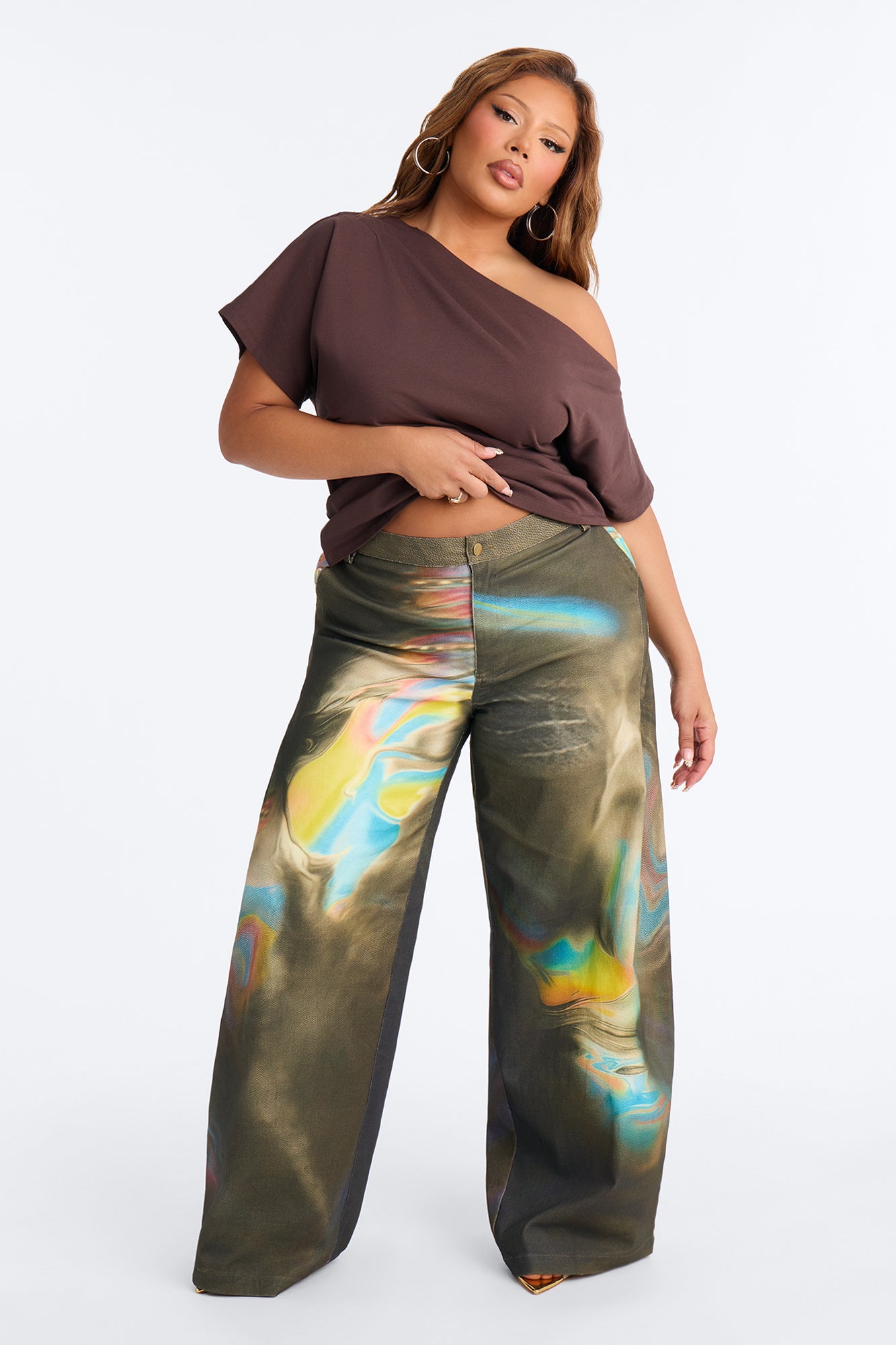 Can't Handle Me Mid Rise Utility Pant - Olive/combo