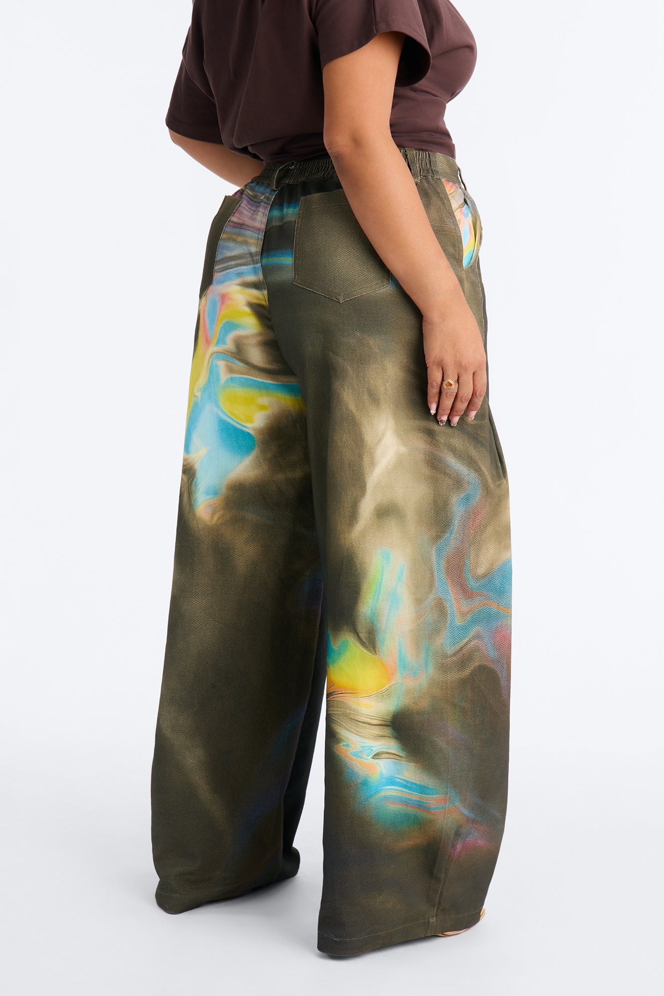Can't Handle Me Mid Rise Utility Pant - Olive/combo