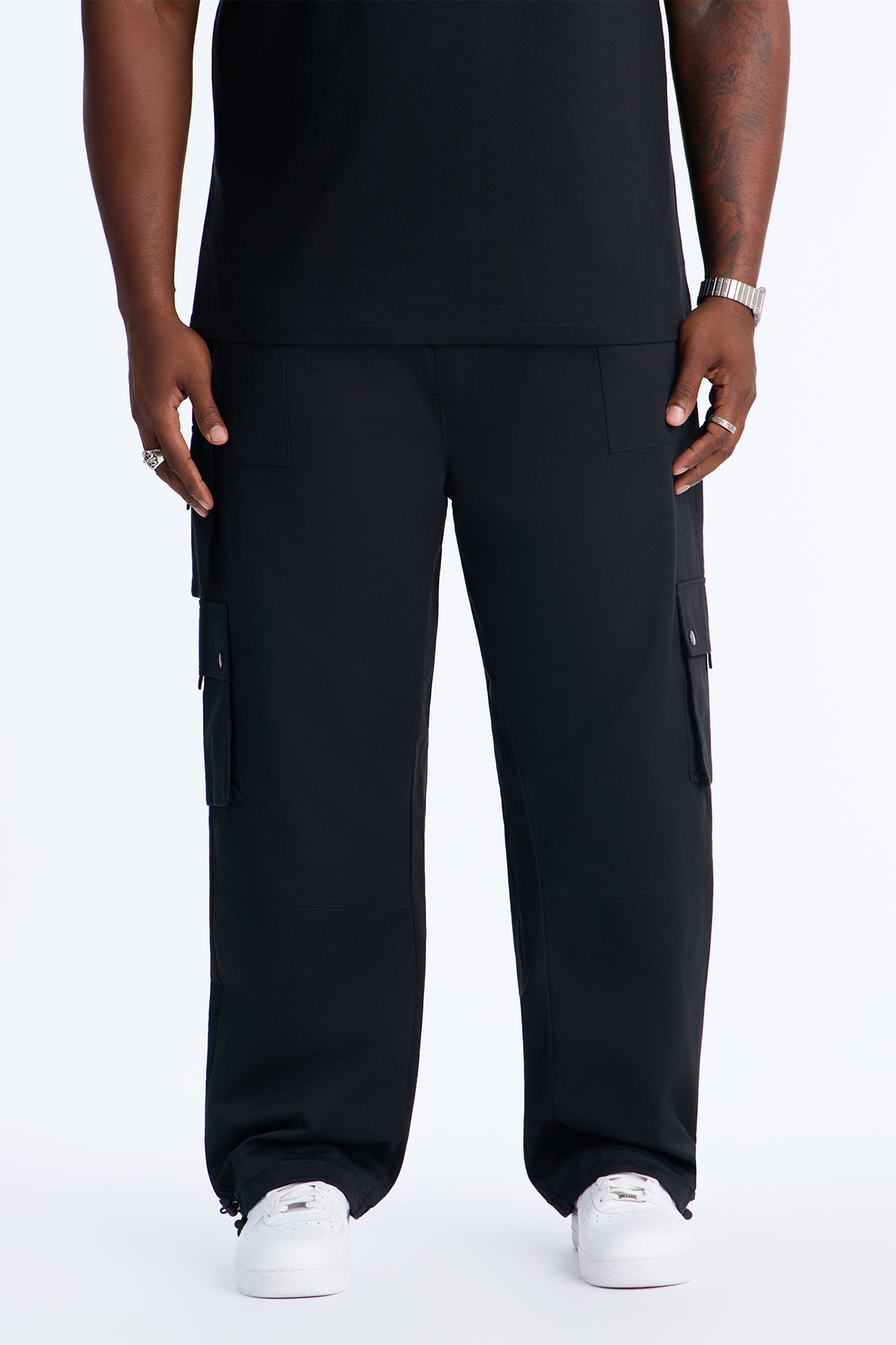 Roaming Twill Cargo Pants - Black