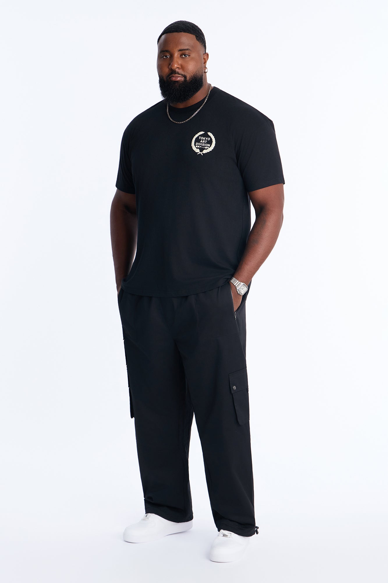 Roaming Twill Cargo Pants - Black
