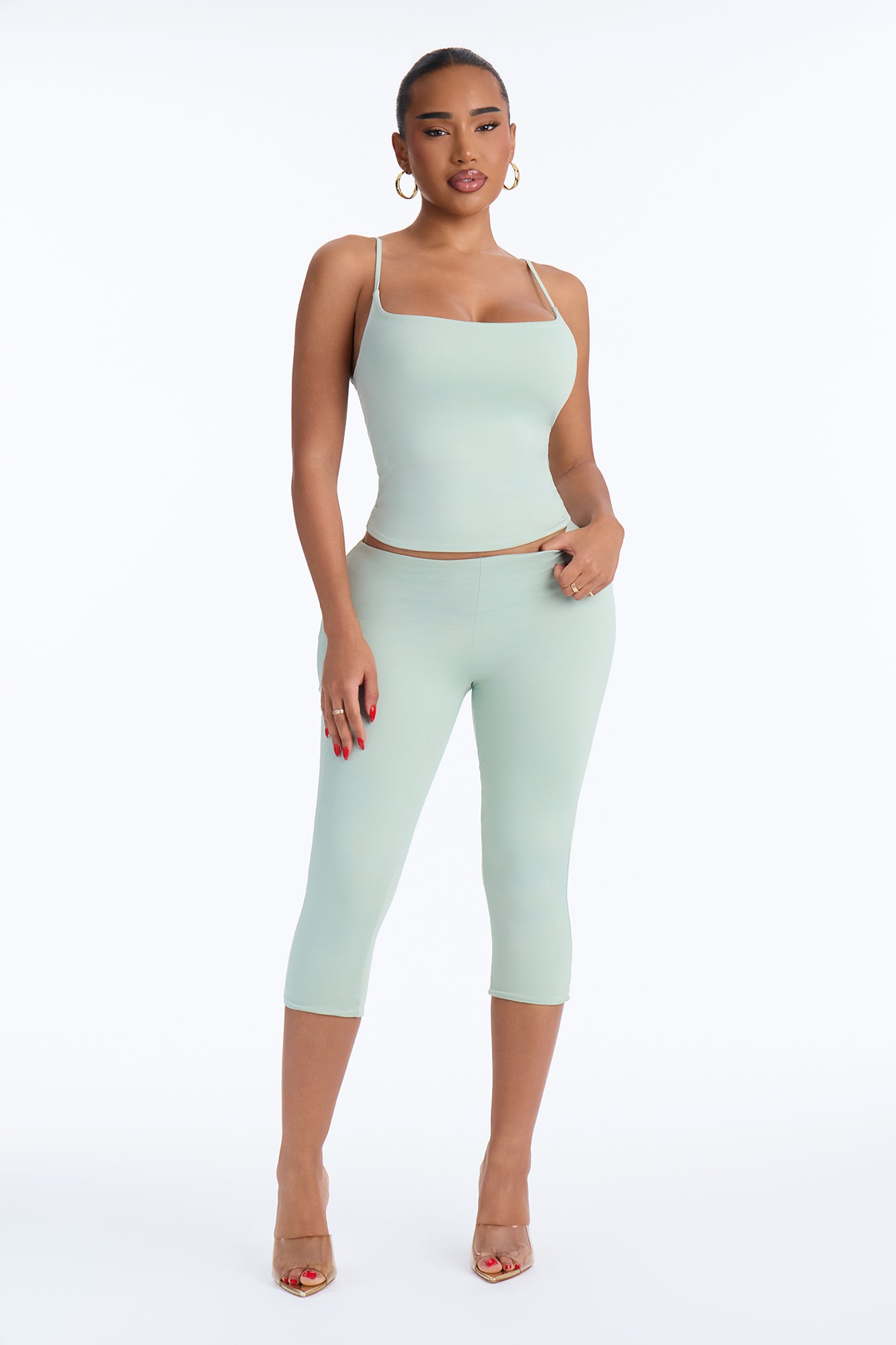 Contour Double Lined Cami Top - Mint