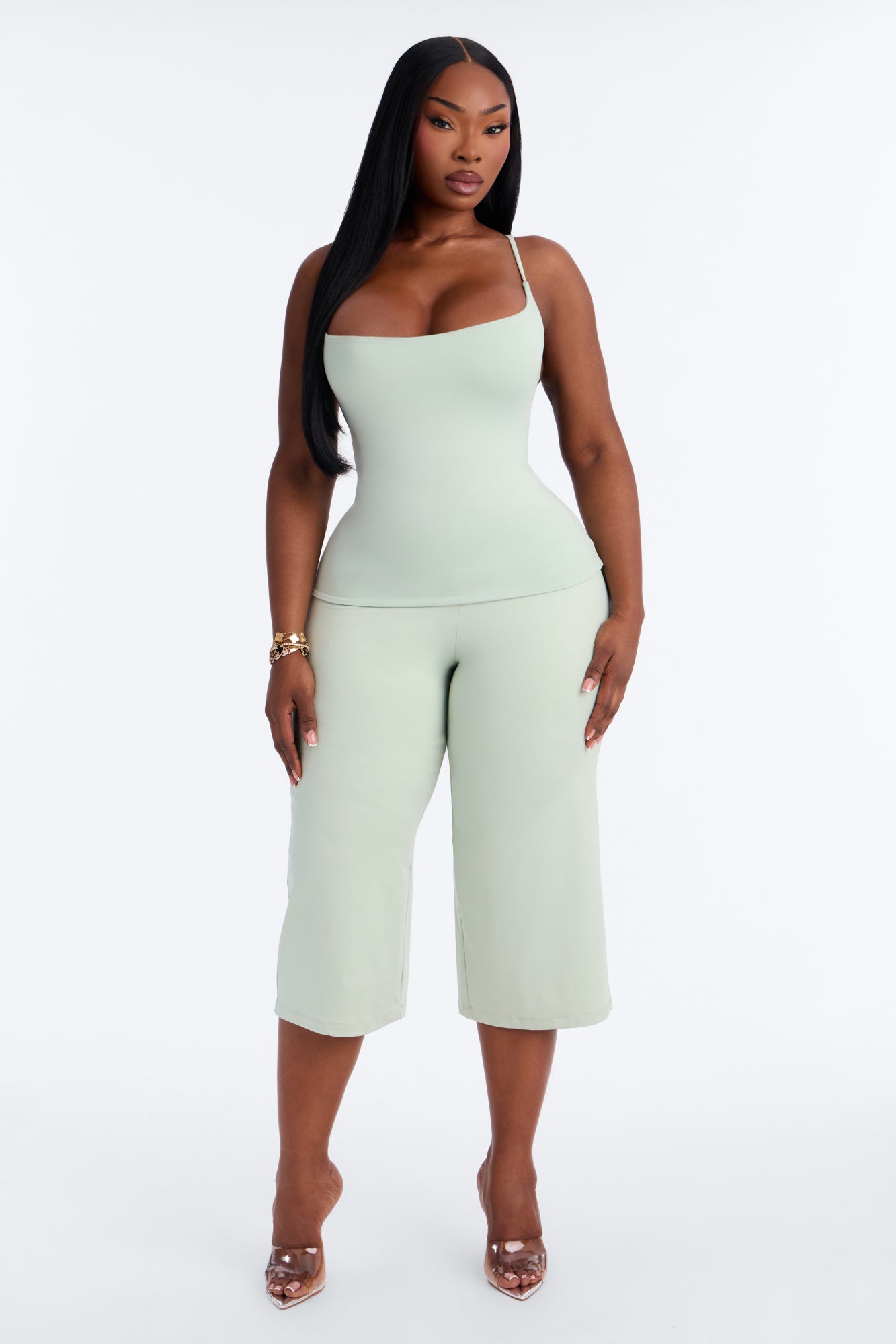 Contour Double Lined Cami Top - Mint
