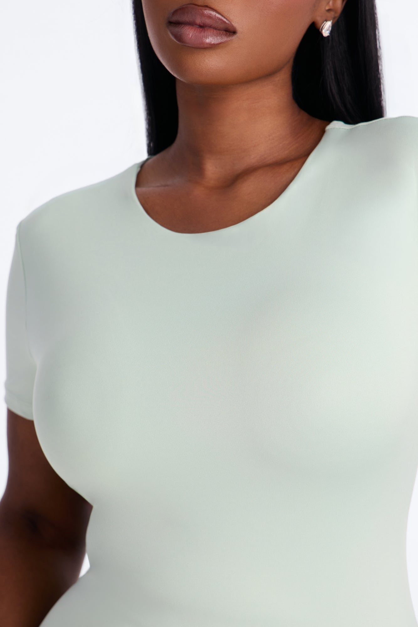 Contour Double Lined Short Sleeve Baby Tee - Mint
