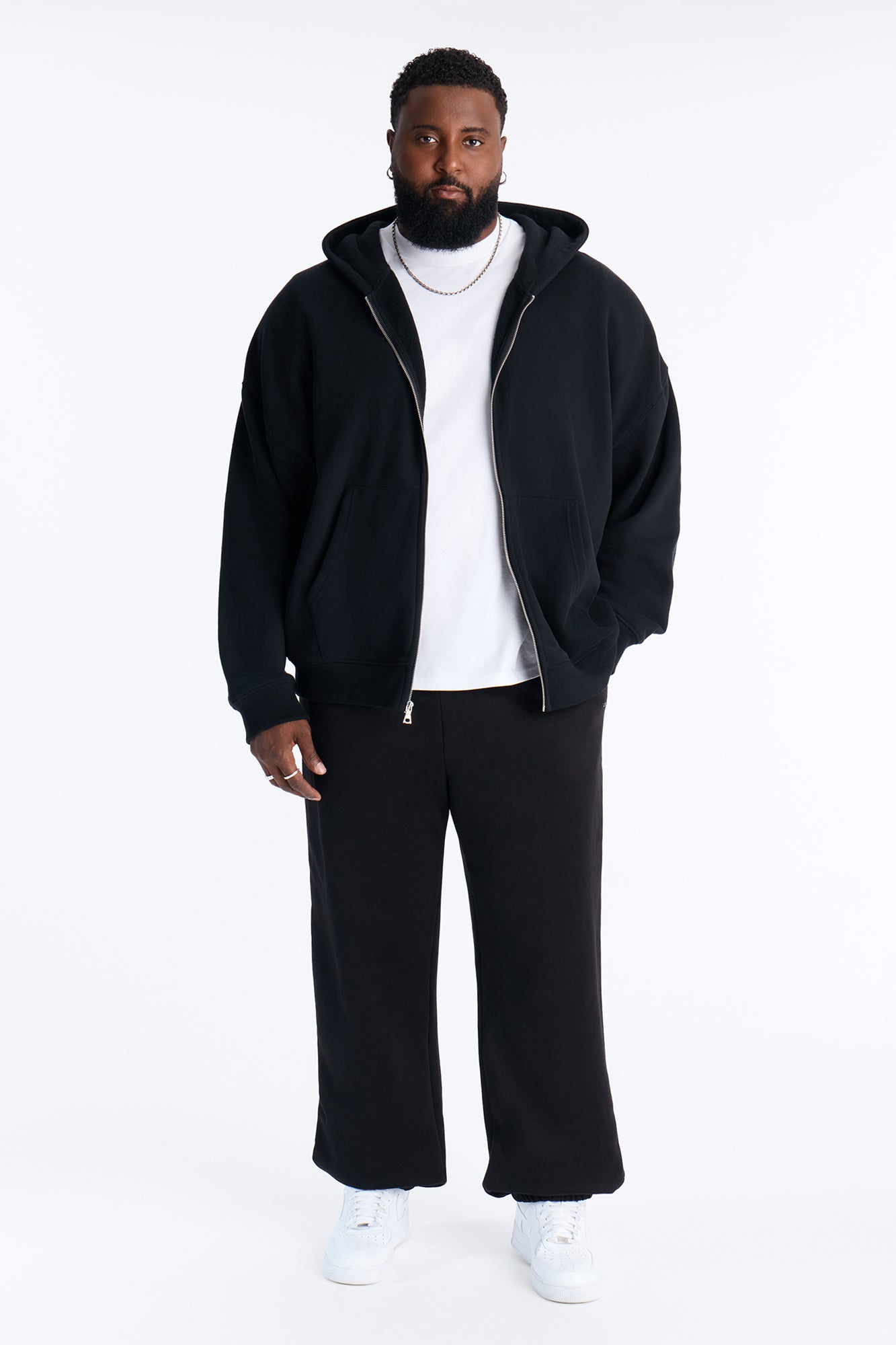 Logan Jogger Fleece Sweatpant - Black