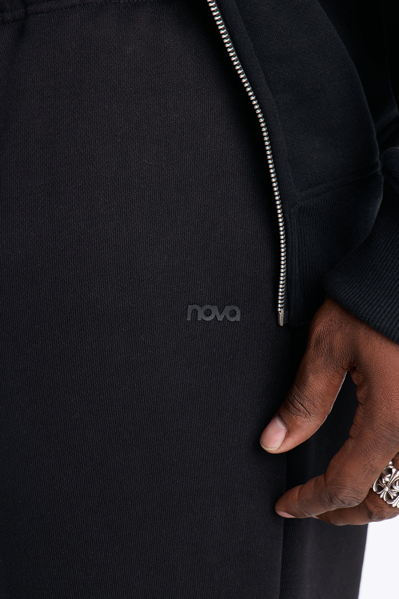 Logan Jogger Fleece Sweatpant - Black