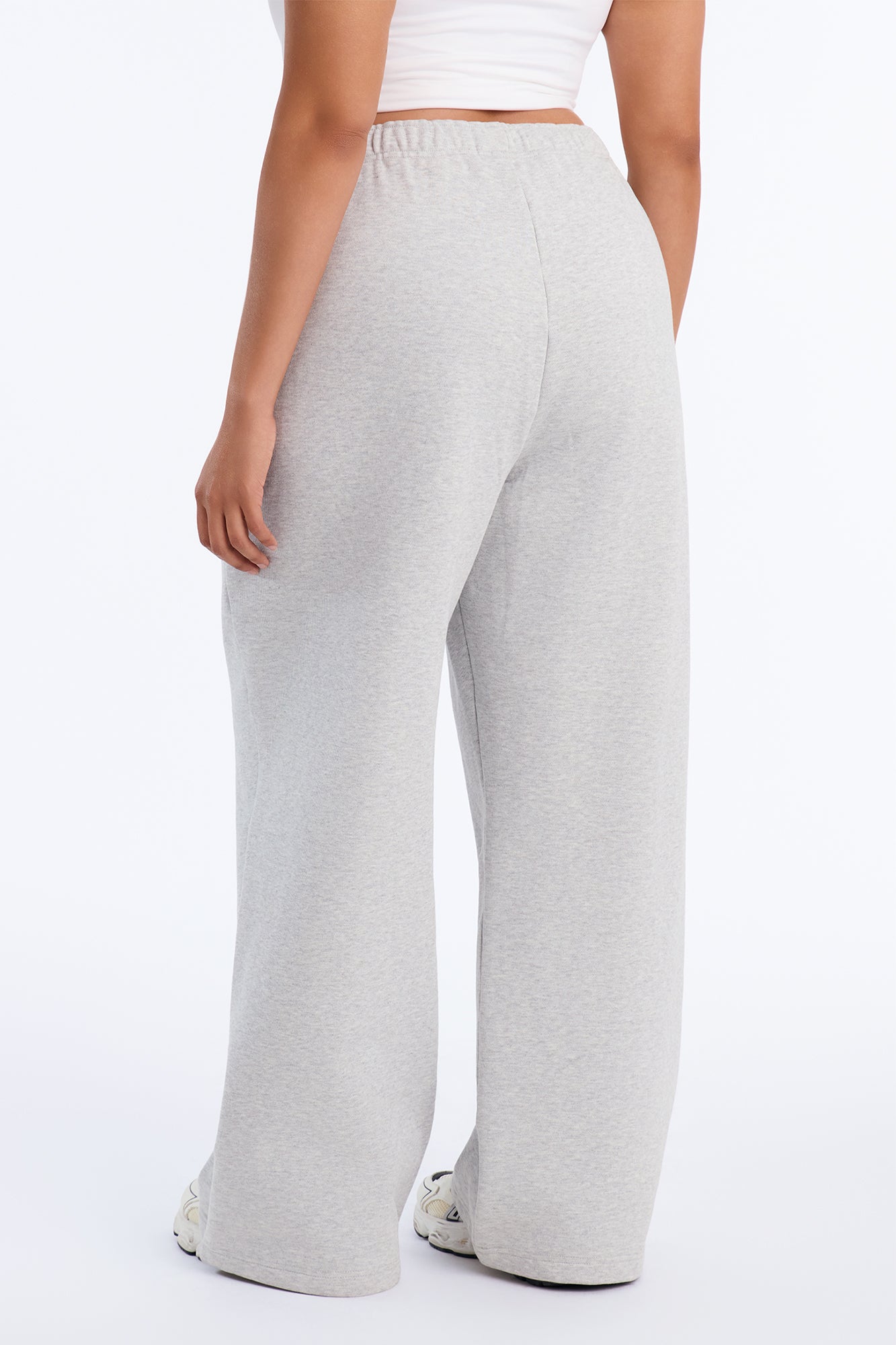 Libby Fleece Straight Leg Sweatpant - Heather Grey