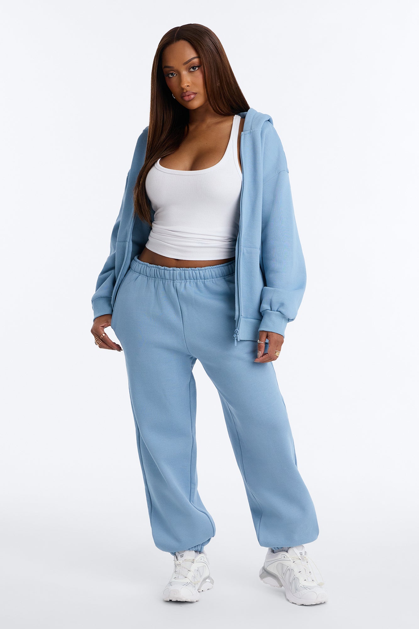 Libby Fleece Jogger Sweatpant - Slate Blue