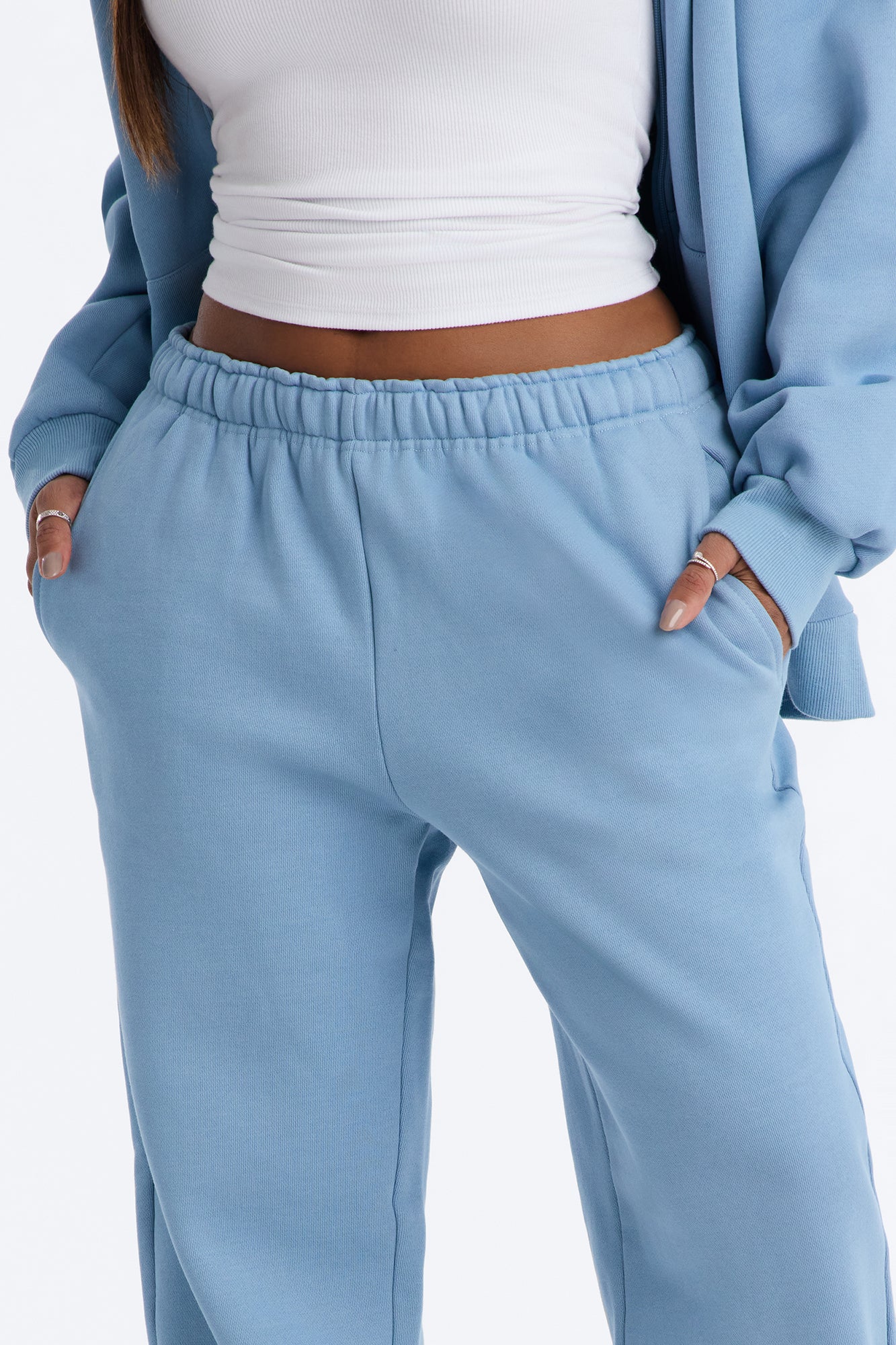 Libby Fleece Jogger Sweatpant - Slate Blue