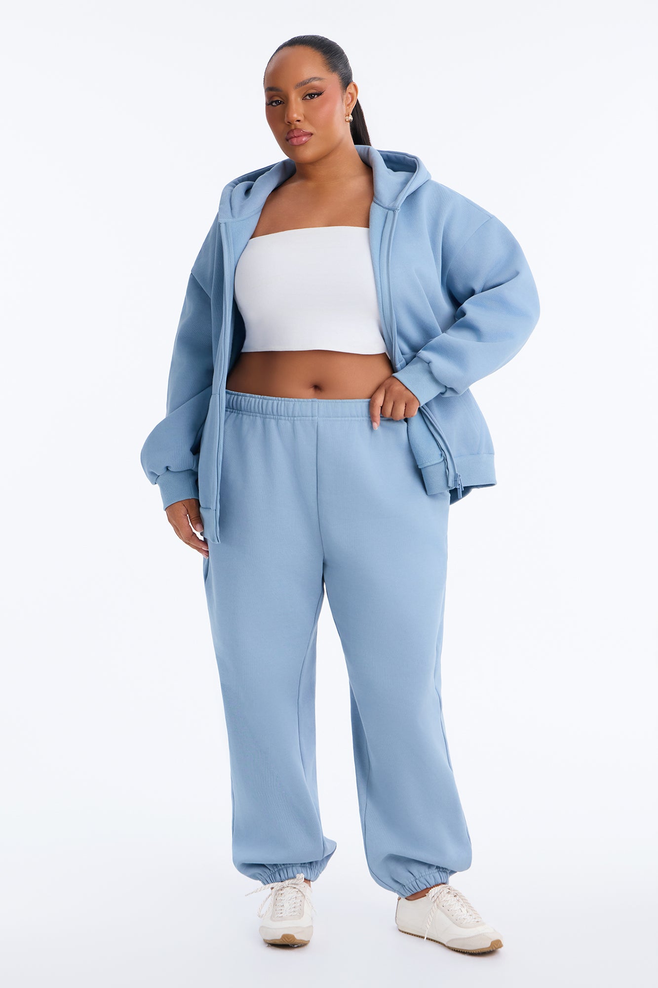 Libby Fleece Jogger Sweatpant - Slate Blue