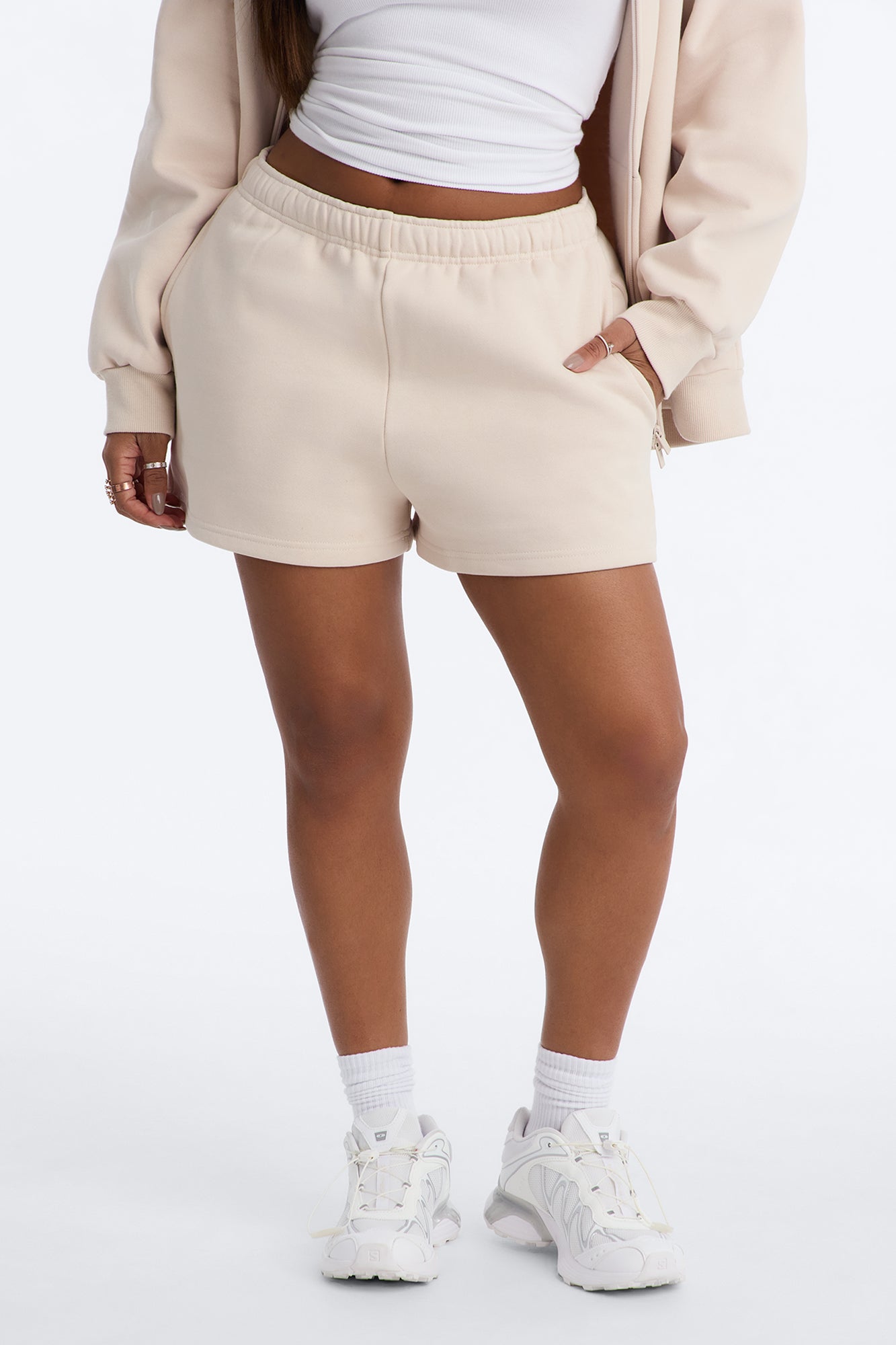 Libby Fleece Sweat Short - Cream