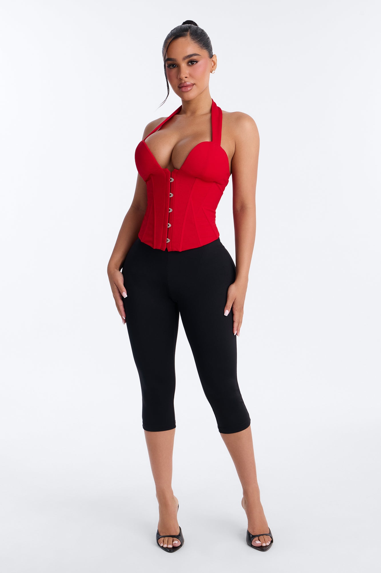 Hottest Lover Girl Sleeveless Corset Top - Red