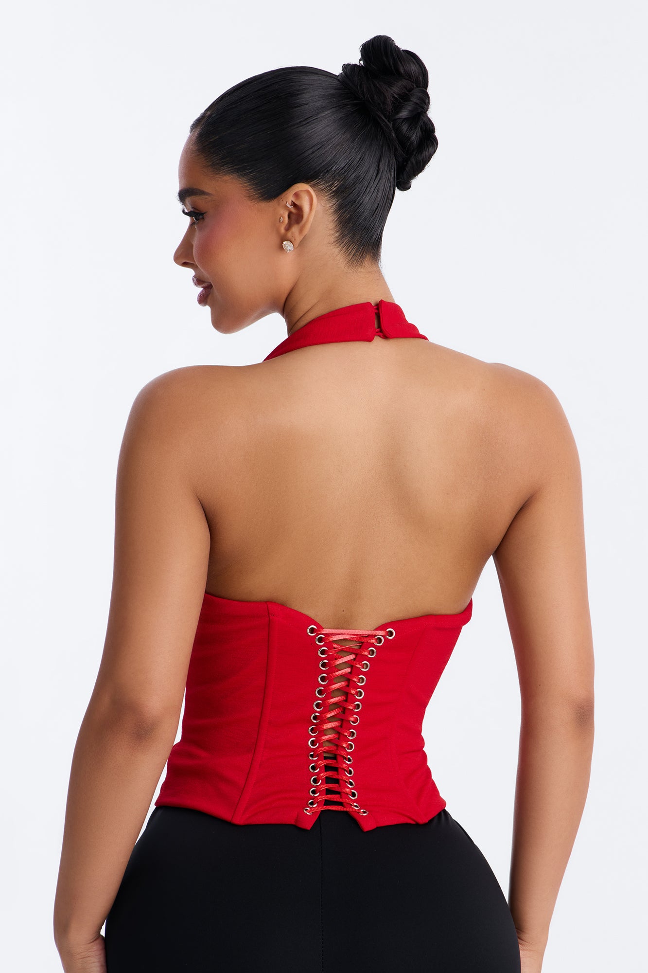 Hottest Lover Girl Sleeveless Corset Top - Red