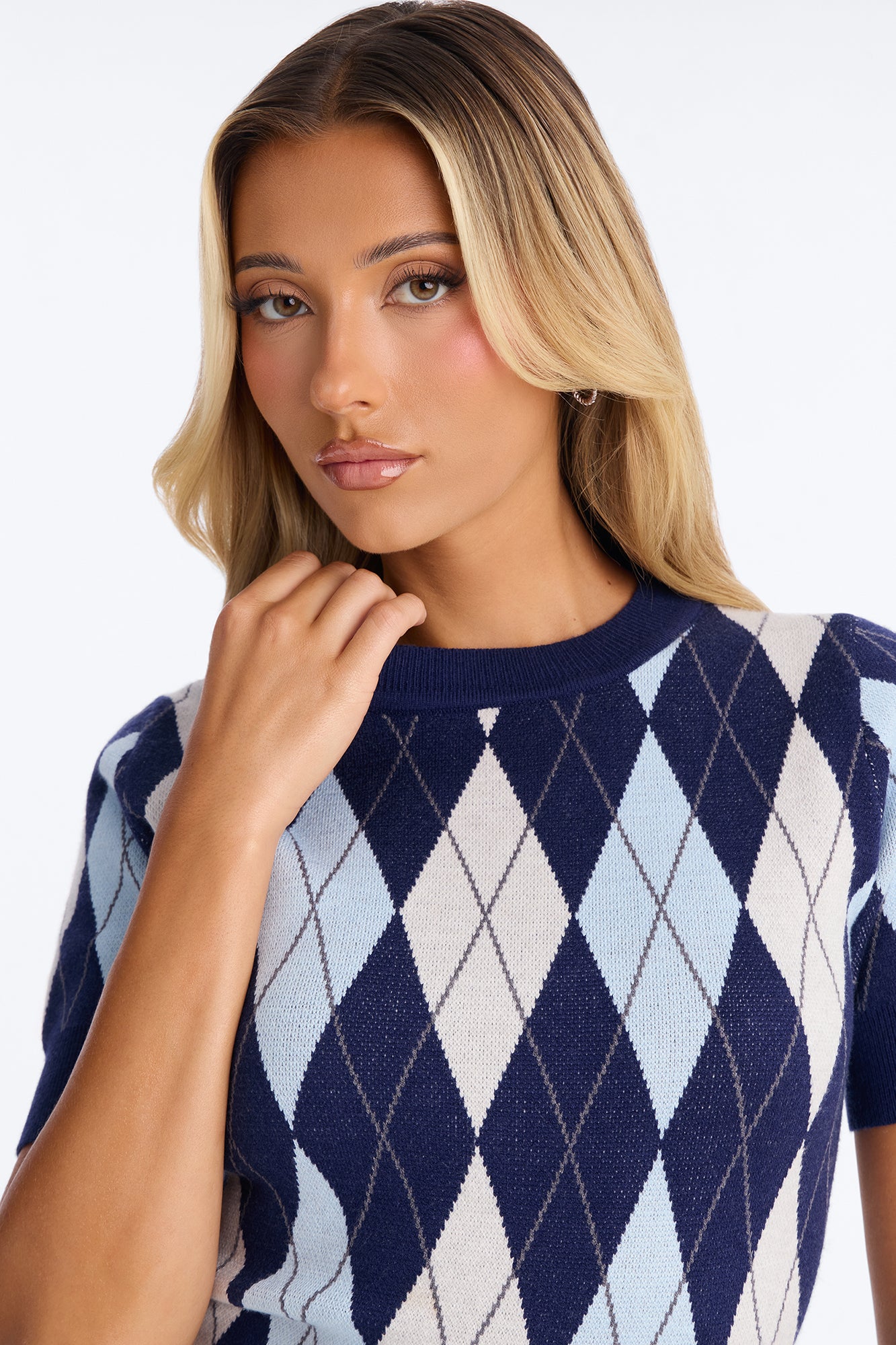Let's Circle Back Pullover Sweater - Navy/combo
