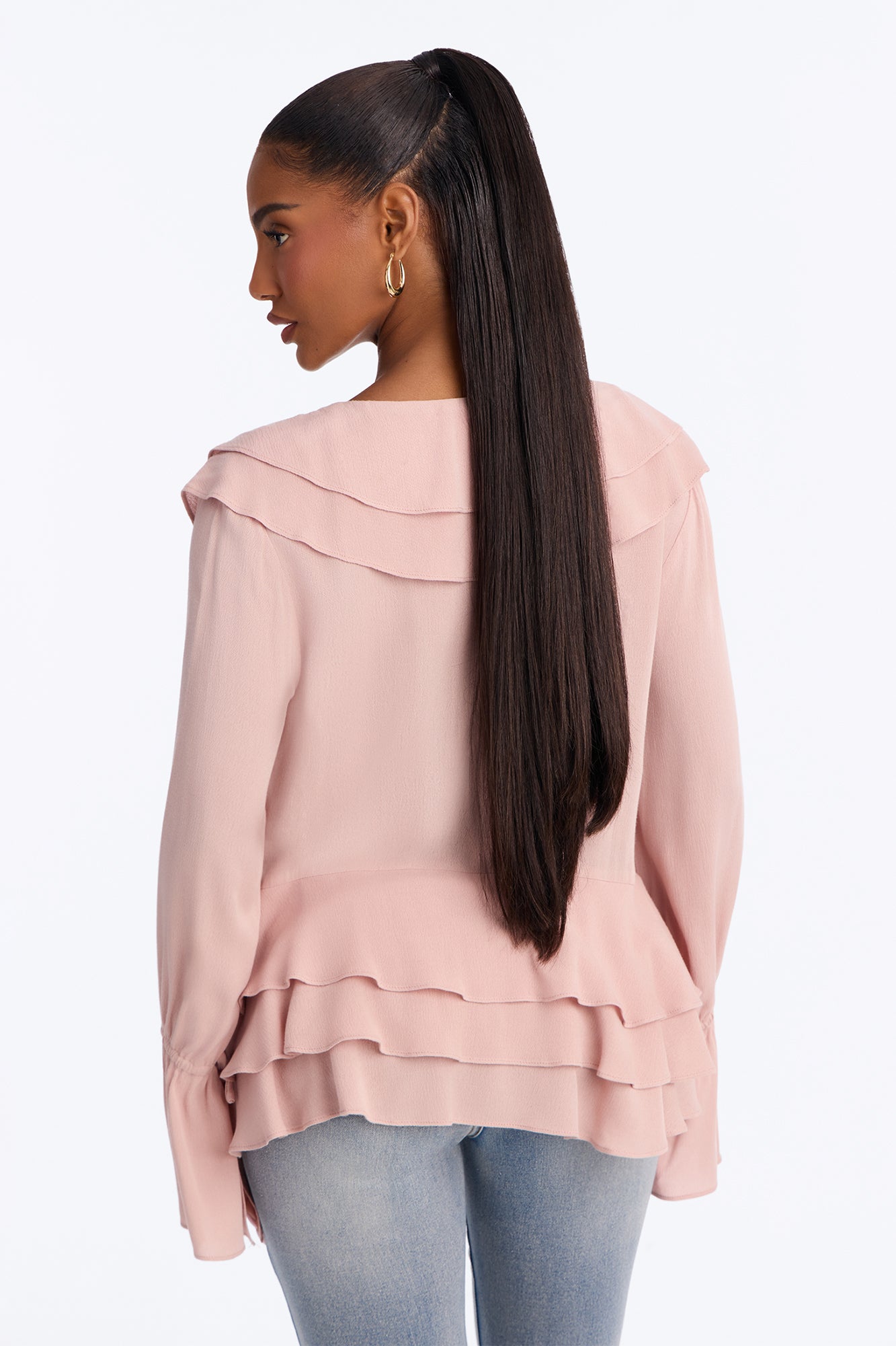 Summer Crush Ruffle Tie Front Flyaway Top - Pink
