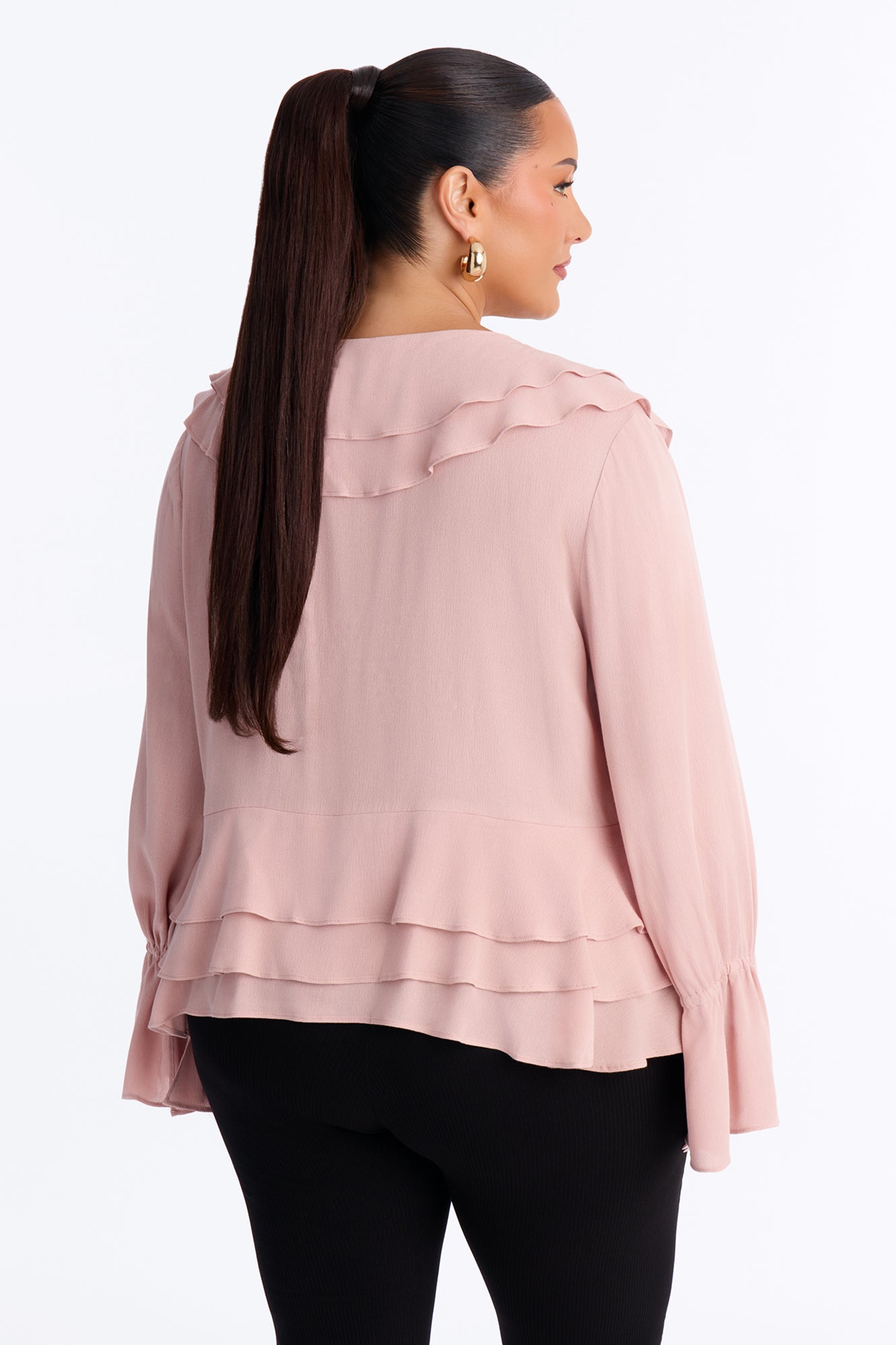 Summer Crush Ruffle Tie Front Flyaway Top - Pink