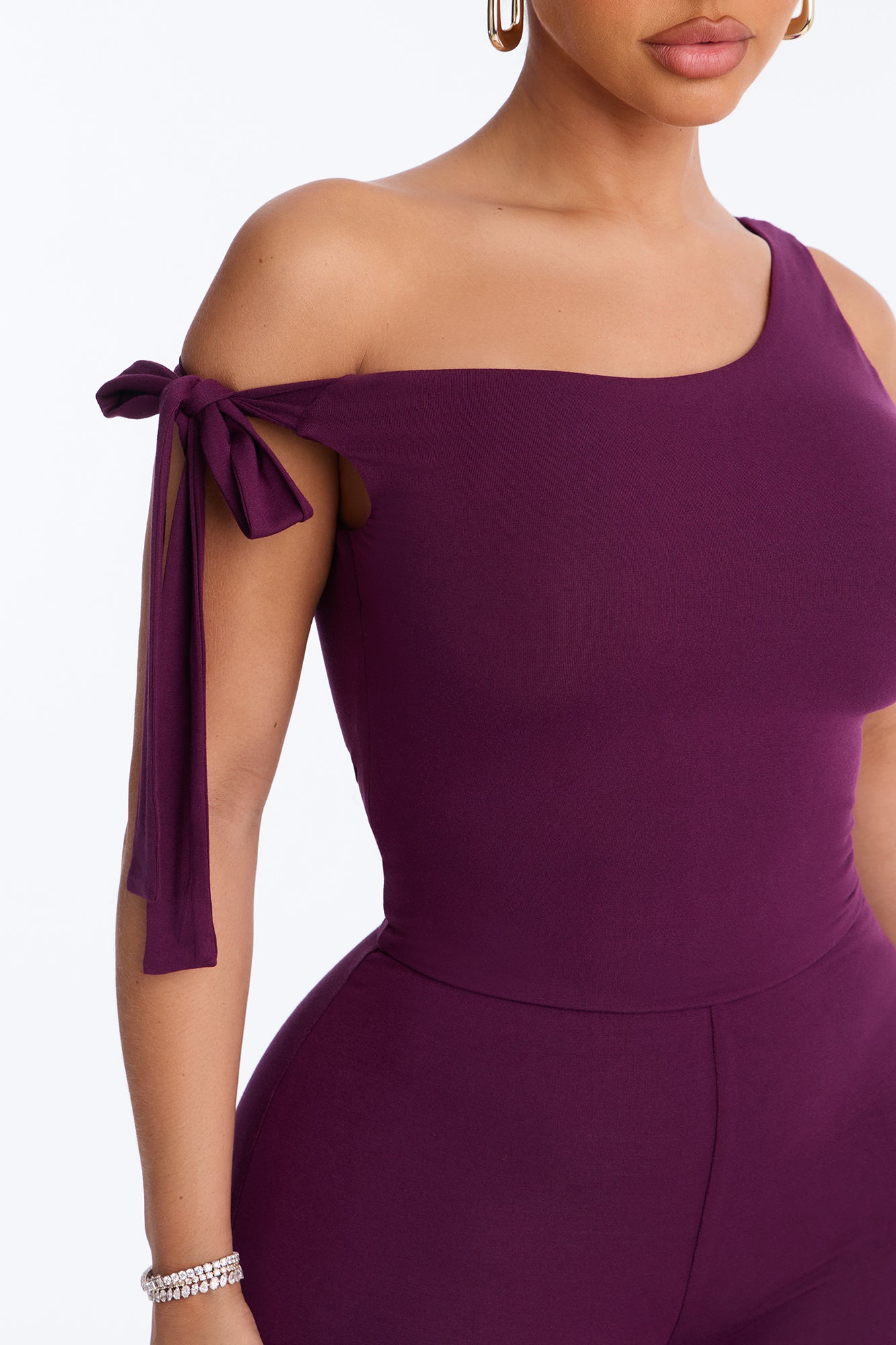 Sweet Like Candy Skinny Leg Jumpsuit - Plum