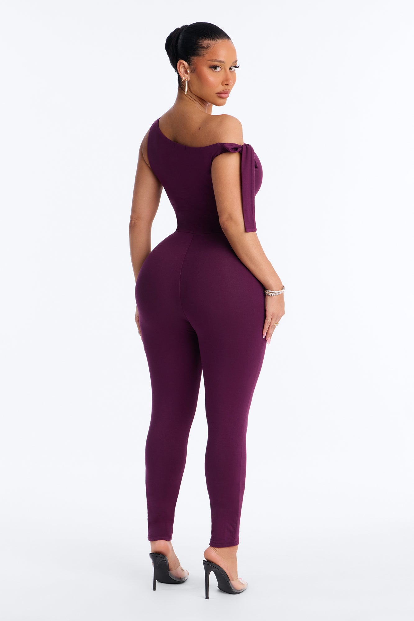 Sweet Like Candy Skinny Leg Jumpsuit - Plum