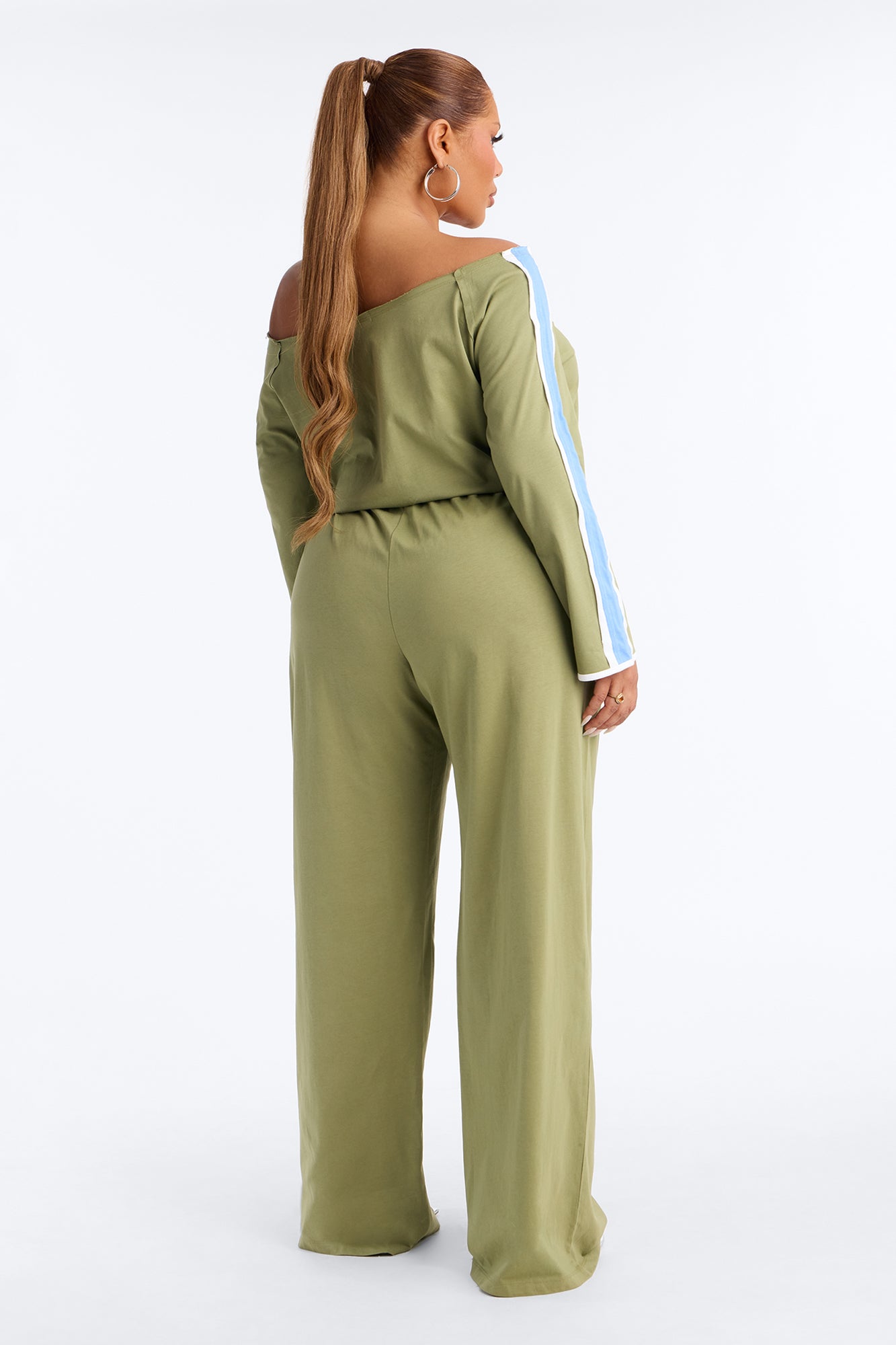 Stay Over Wide Leg Jumpsuit - Olive