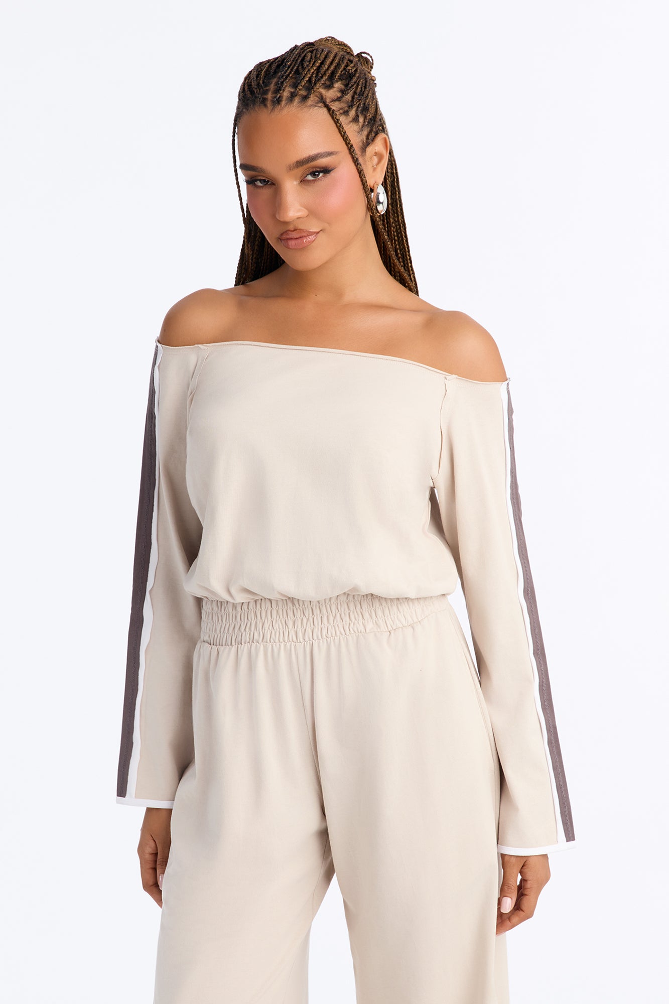 Stay Over Wide Leg Jumpsuit - Stone