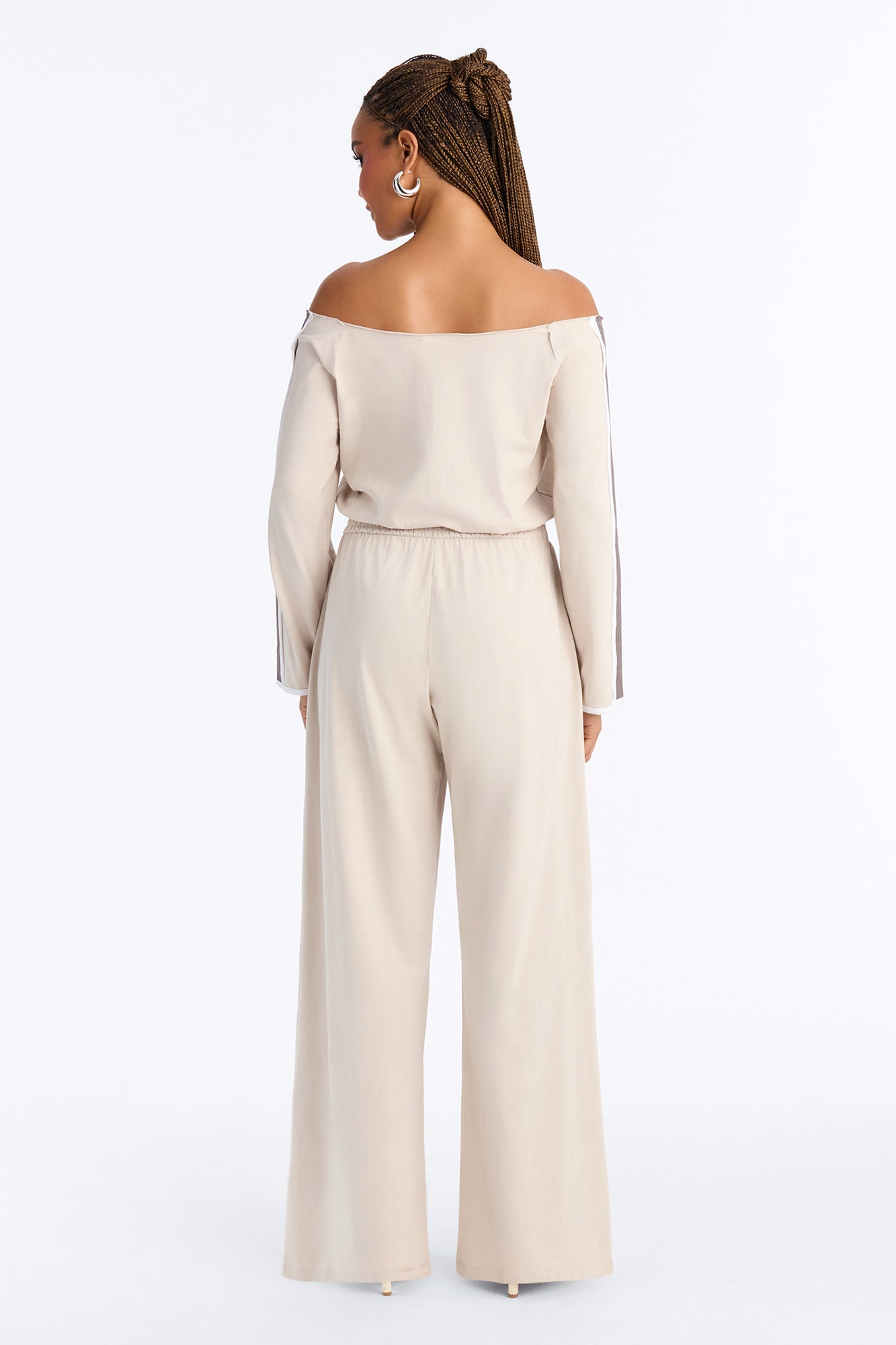 Stay Over Wide Leg Jumpsuit - Stone