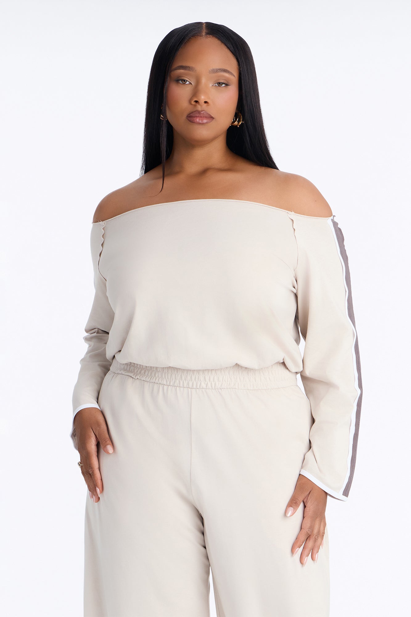 Stay Over Wide Leg Jumpsuit - Stone