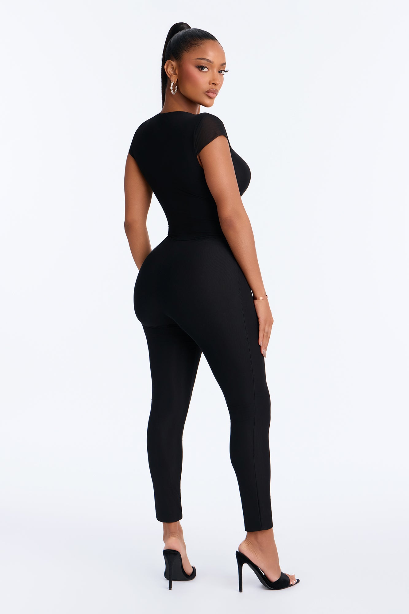 Off Limits Mesh Jumpsuit - Black