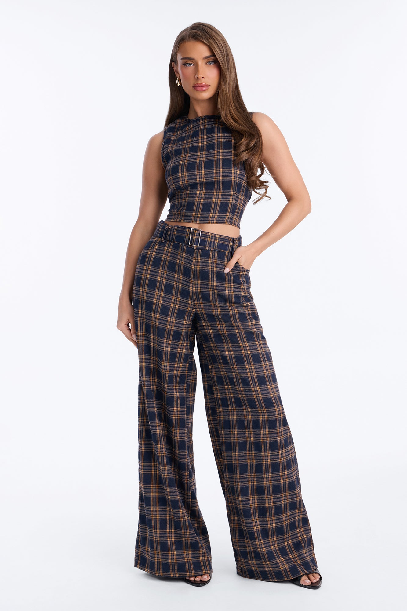 Little Miss Perfect Pant Set - Navy/combo