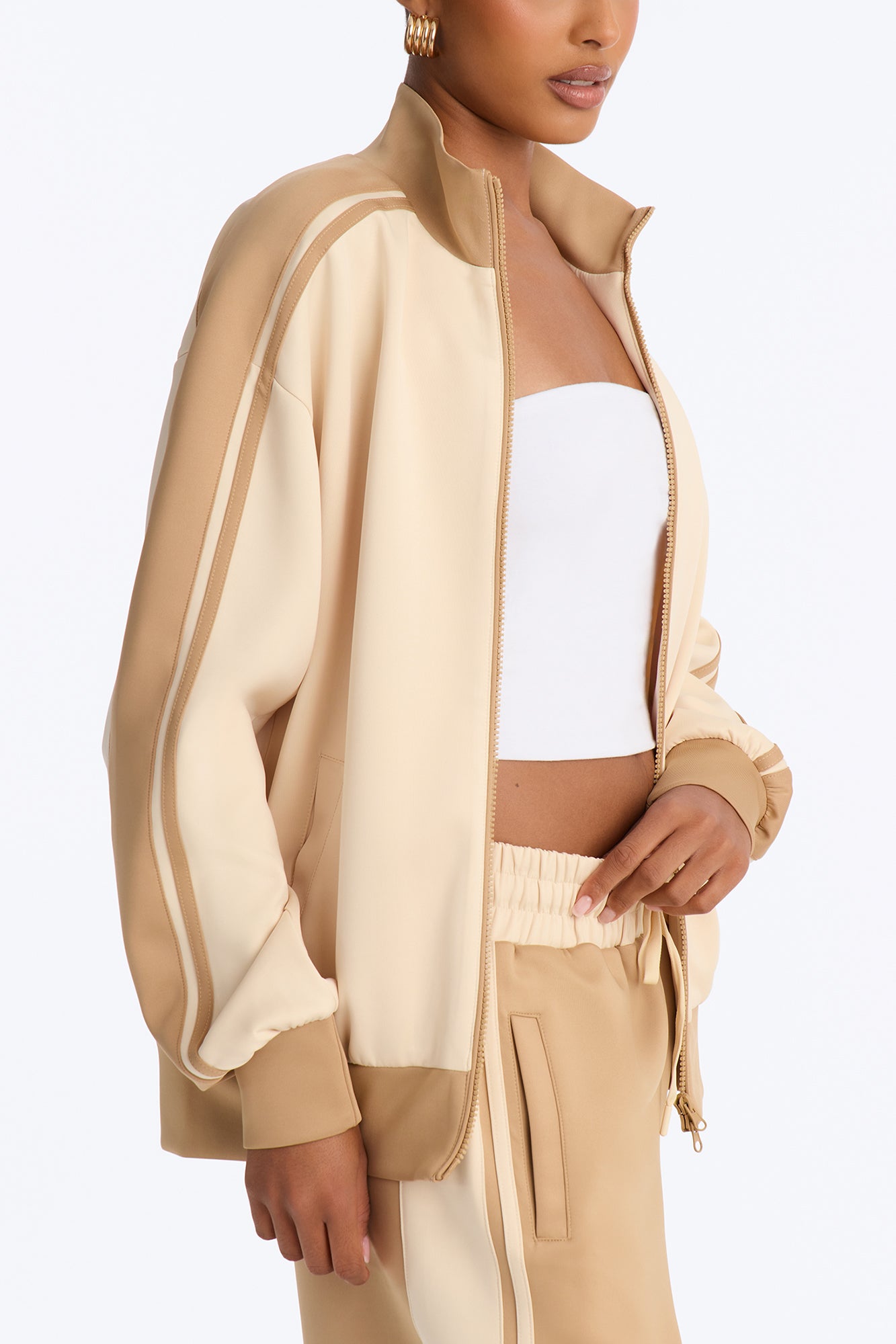 Run The City Pant Set - Taupe/combo