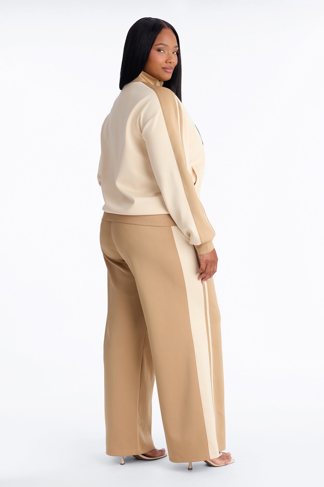 Run The City Pant Set - Taupe/combo