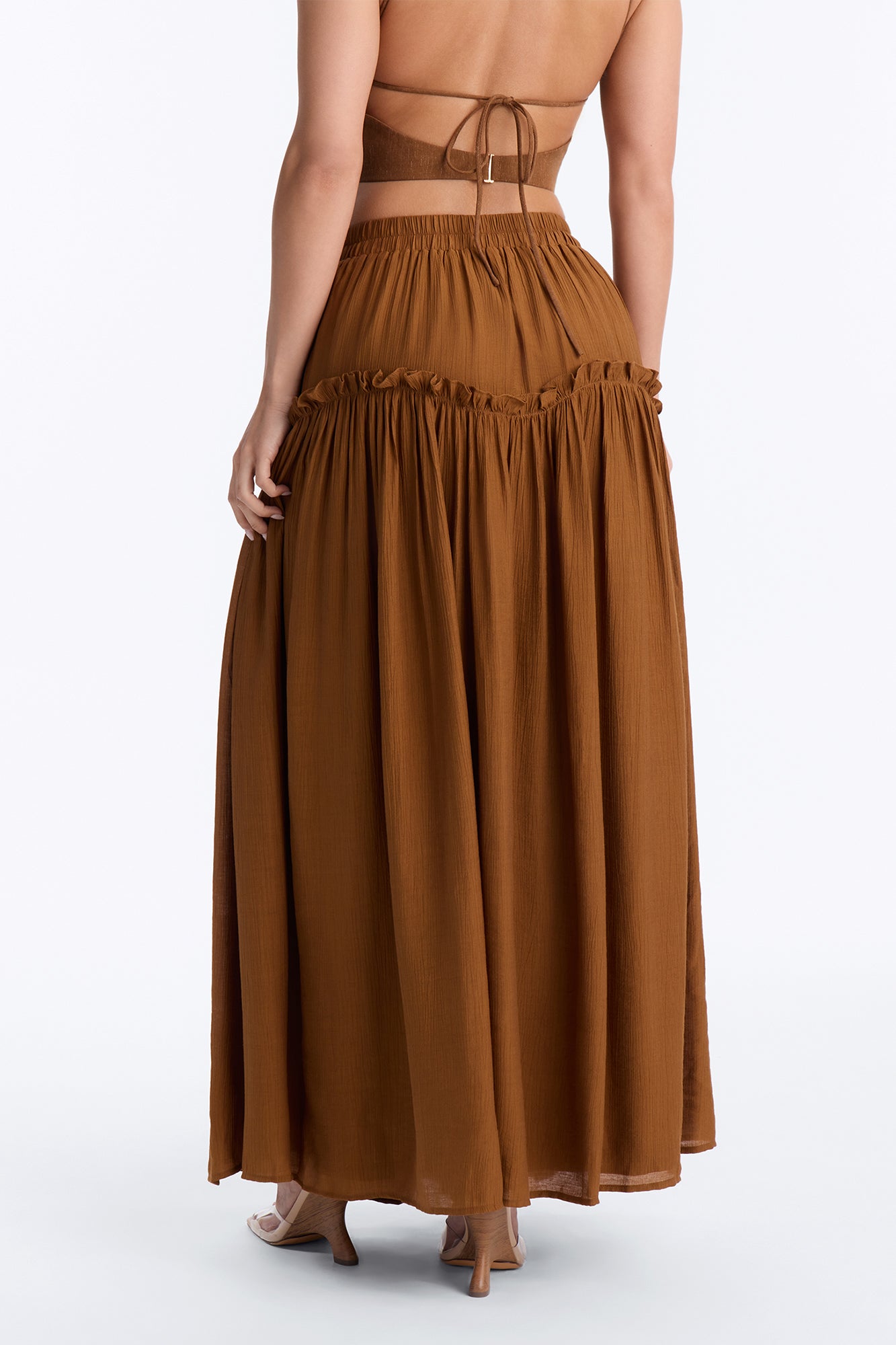 Lily Maxi Skirt - Brown