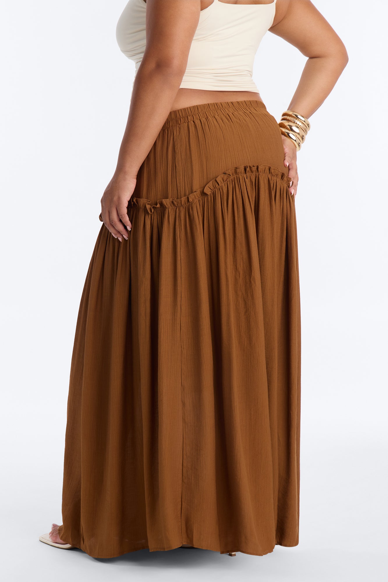 Lily Maxi Skirt - Brown