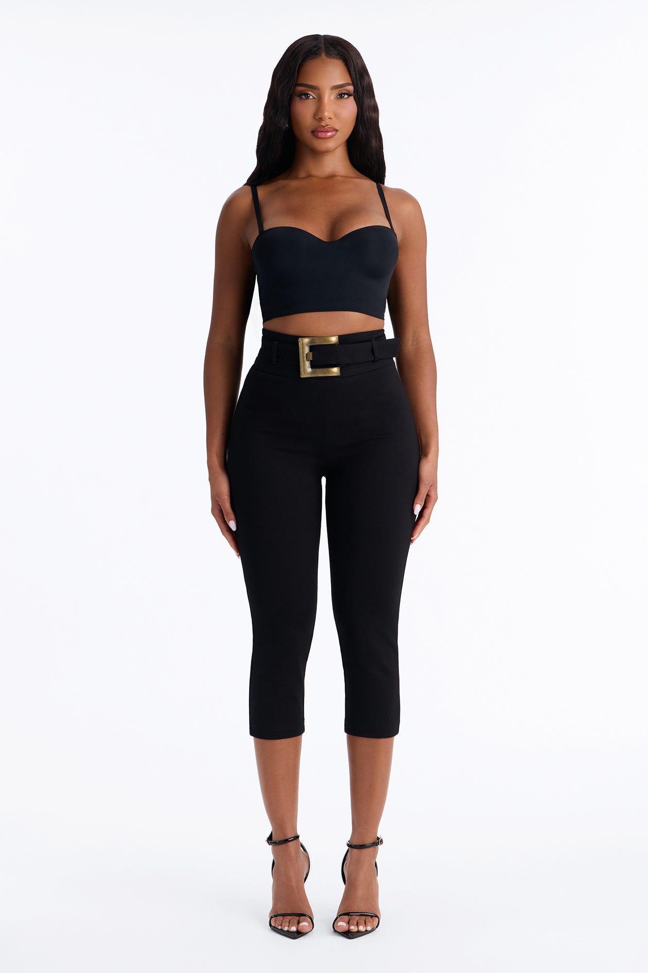 Kailany High Rise Capri Skinny Pant - Black