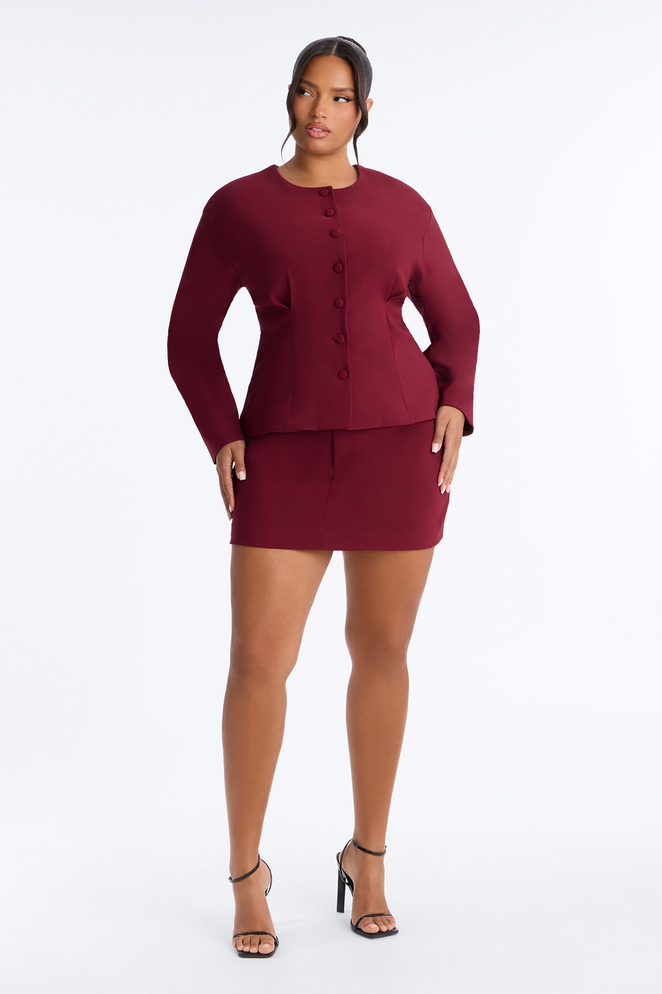 Happy Hour Mini Skirt - Wine