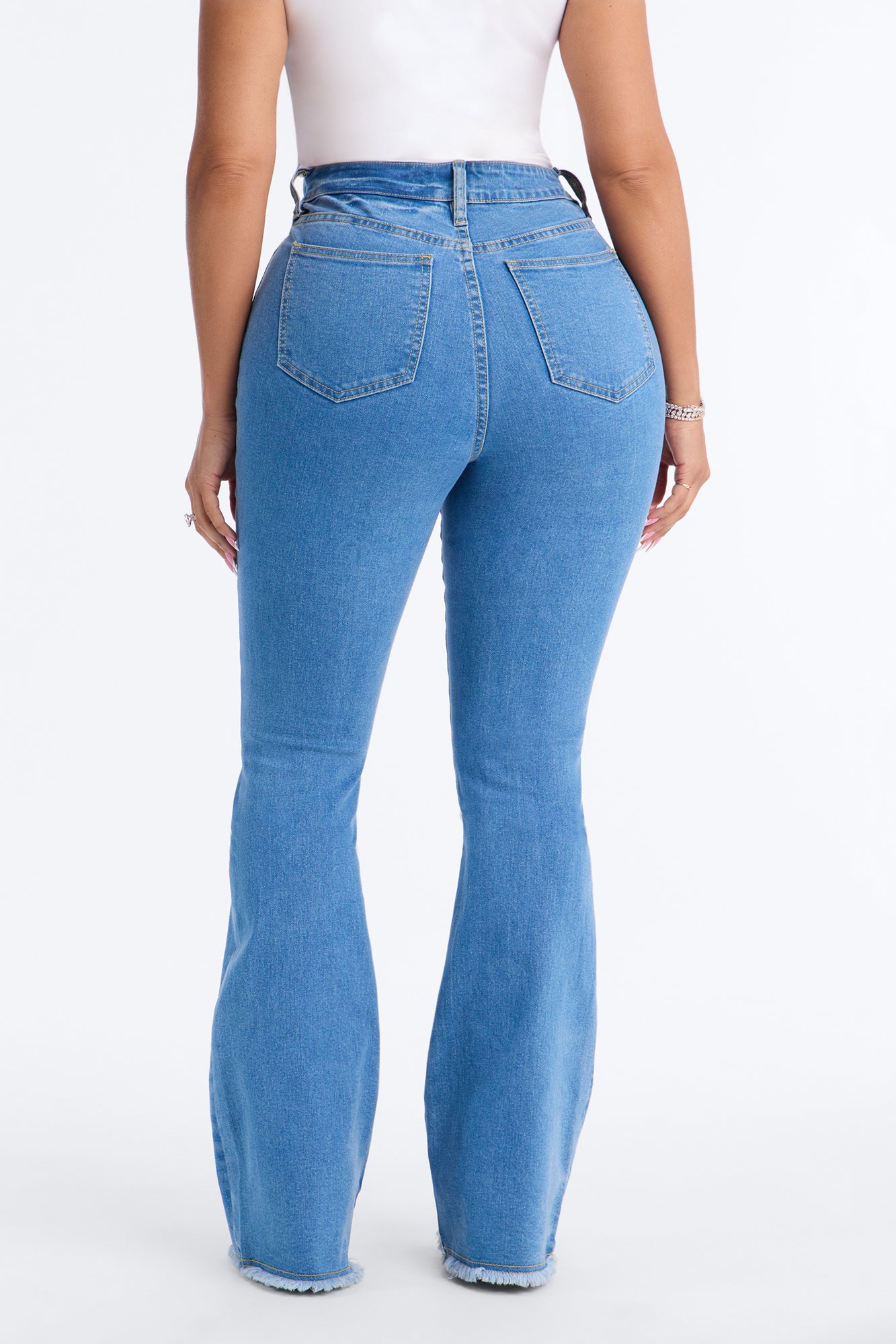 Marlow High Rise Stretch Flare Jeans - Medium Wash