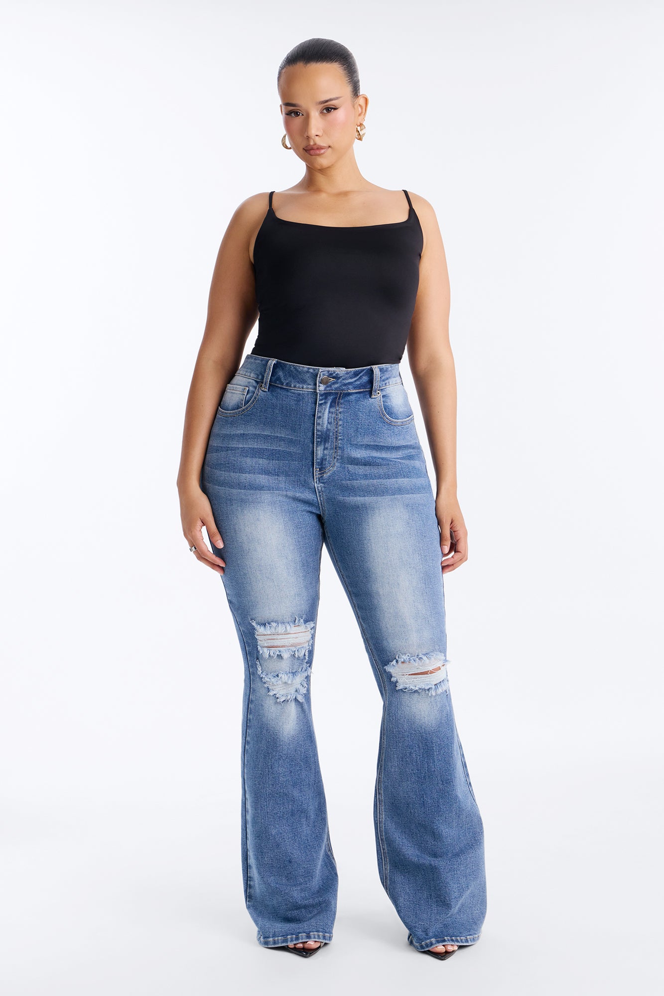 Tall From The Canyon High Rise Flare Jeans - Medium Wash