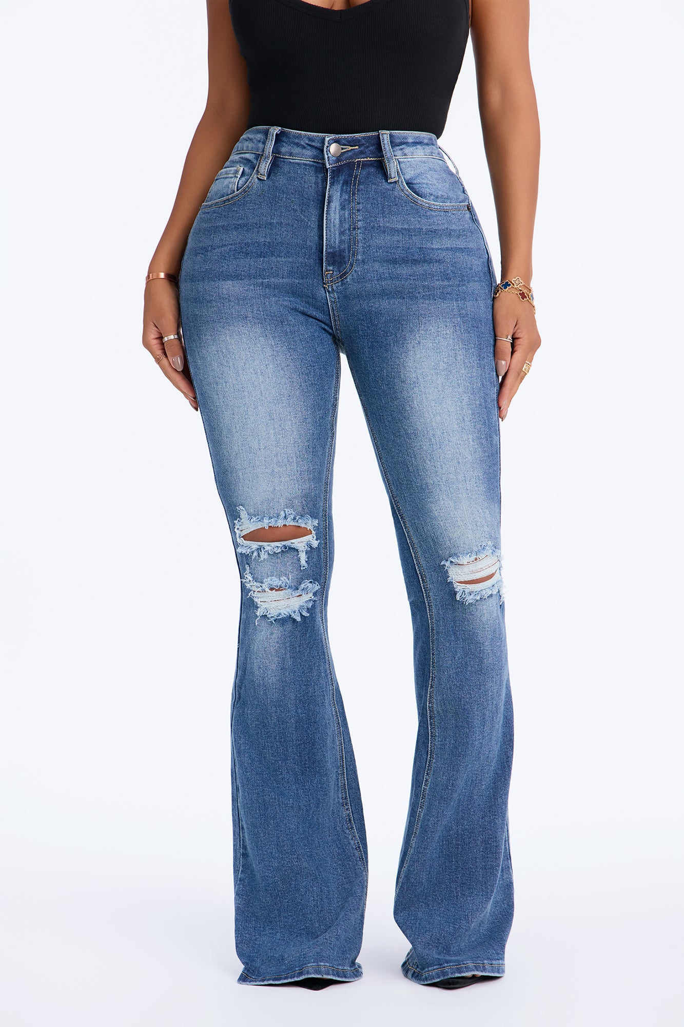 Tall From The Canyon High Rise Flare Jeans - Medium Wash